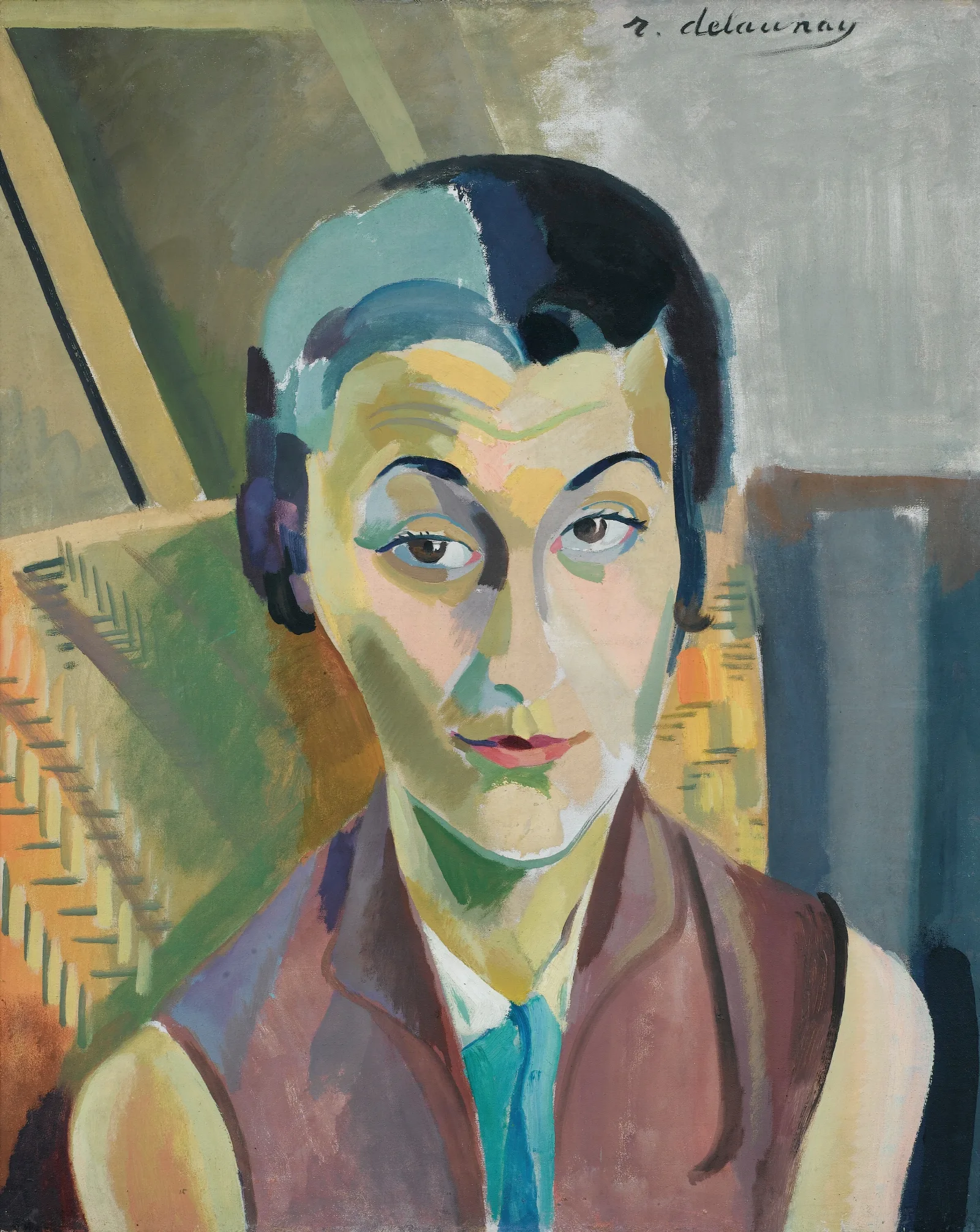 Portrait De Maria Lani Wall Art by Robert Delaunay - Canvas Print