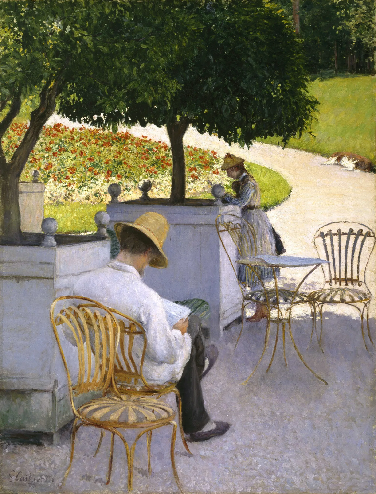 The Orange Trees Wall Art by Gustave Caillebotte - Canvas Print