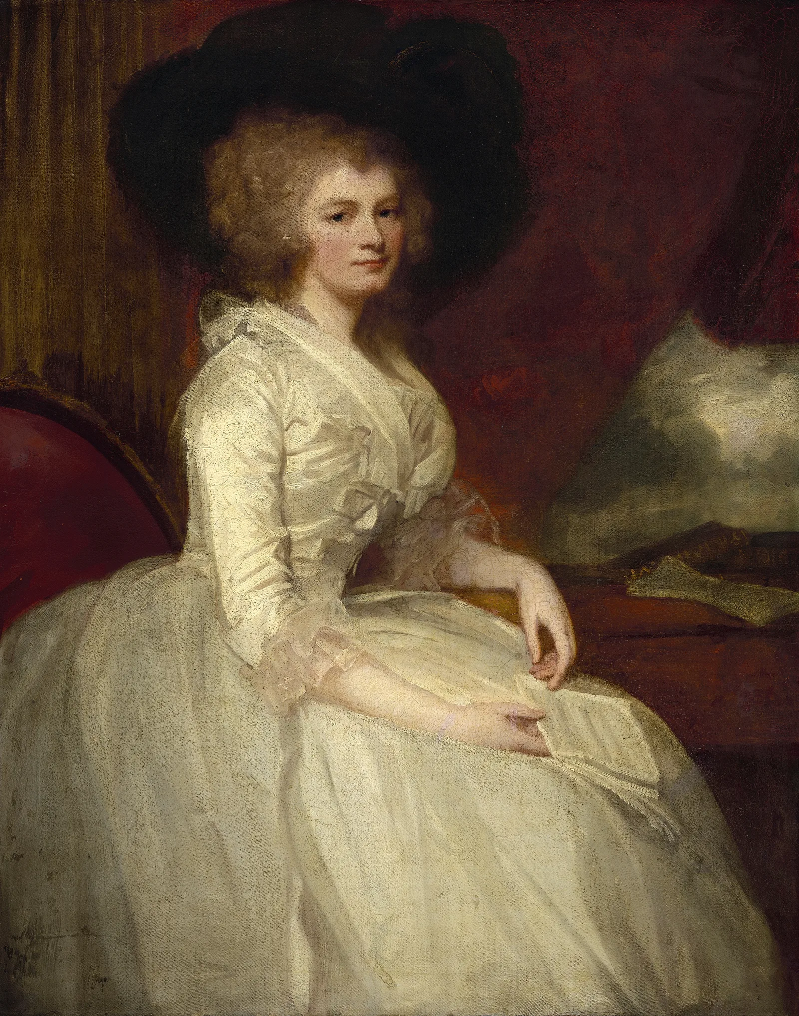 Mrs Alexander Blair Wall Art by George Romney - Canvas Print