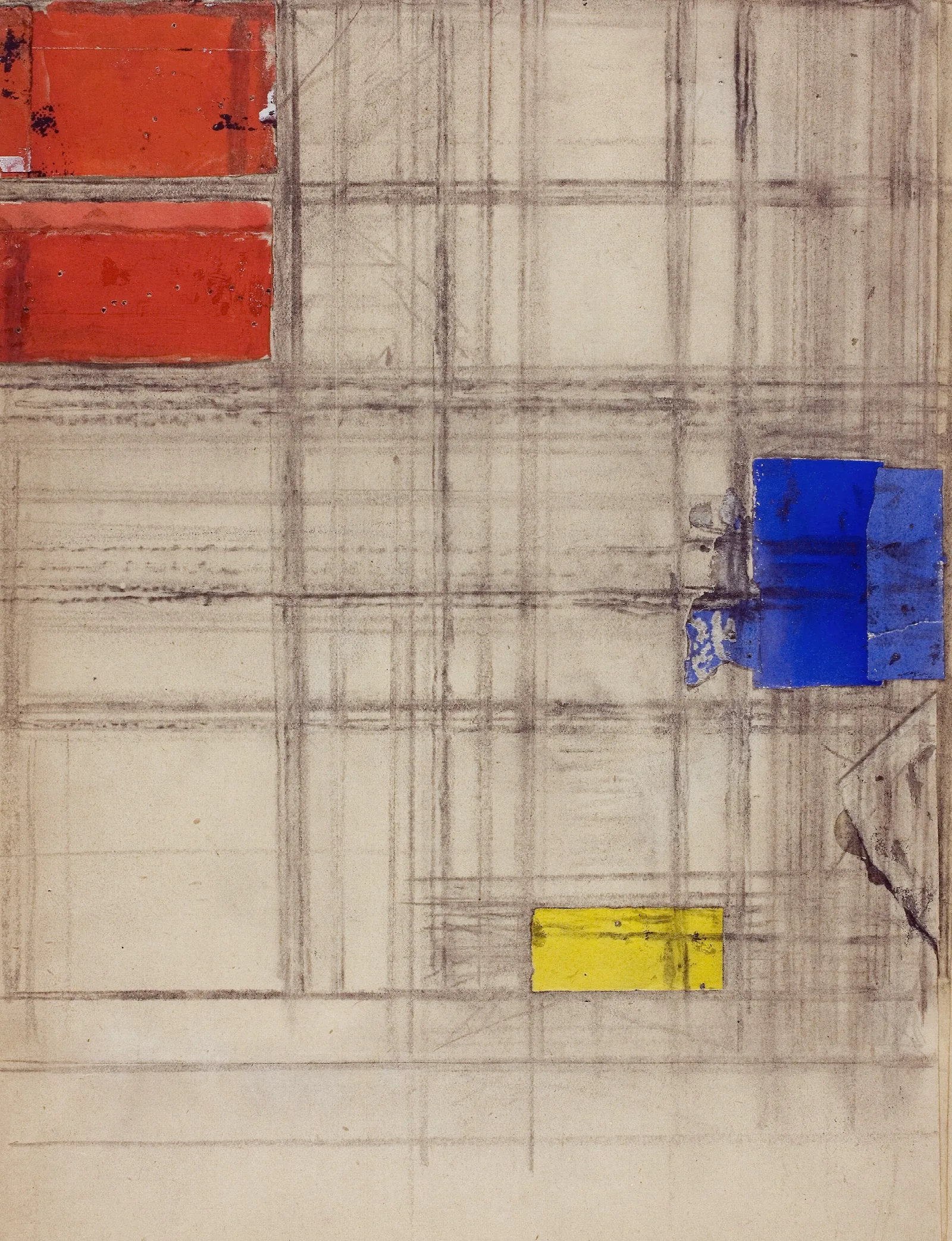 Study For A Composition Wall Art by Piet Mondrian - Canvas Print
