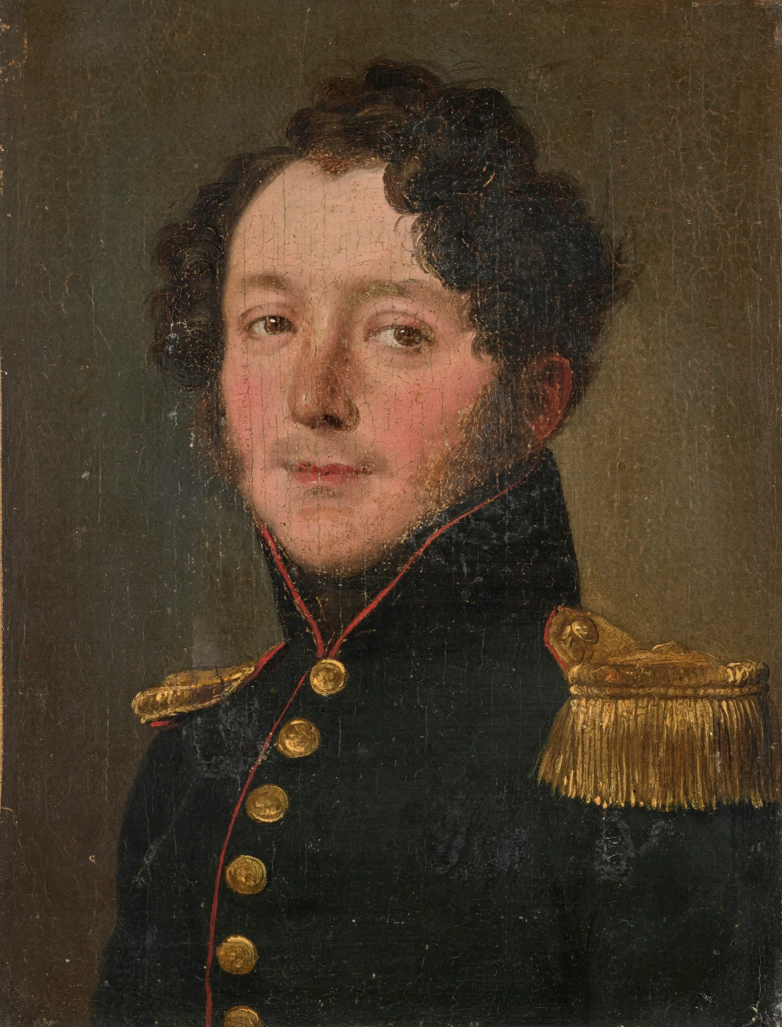 Portrait Of An Artillery Captain Wall Art by Louis-Léopold Boilly - Canvas Print