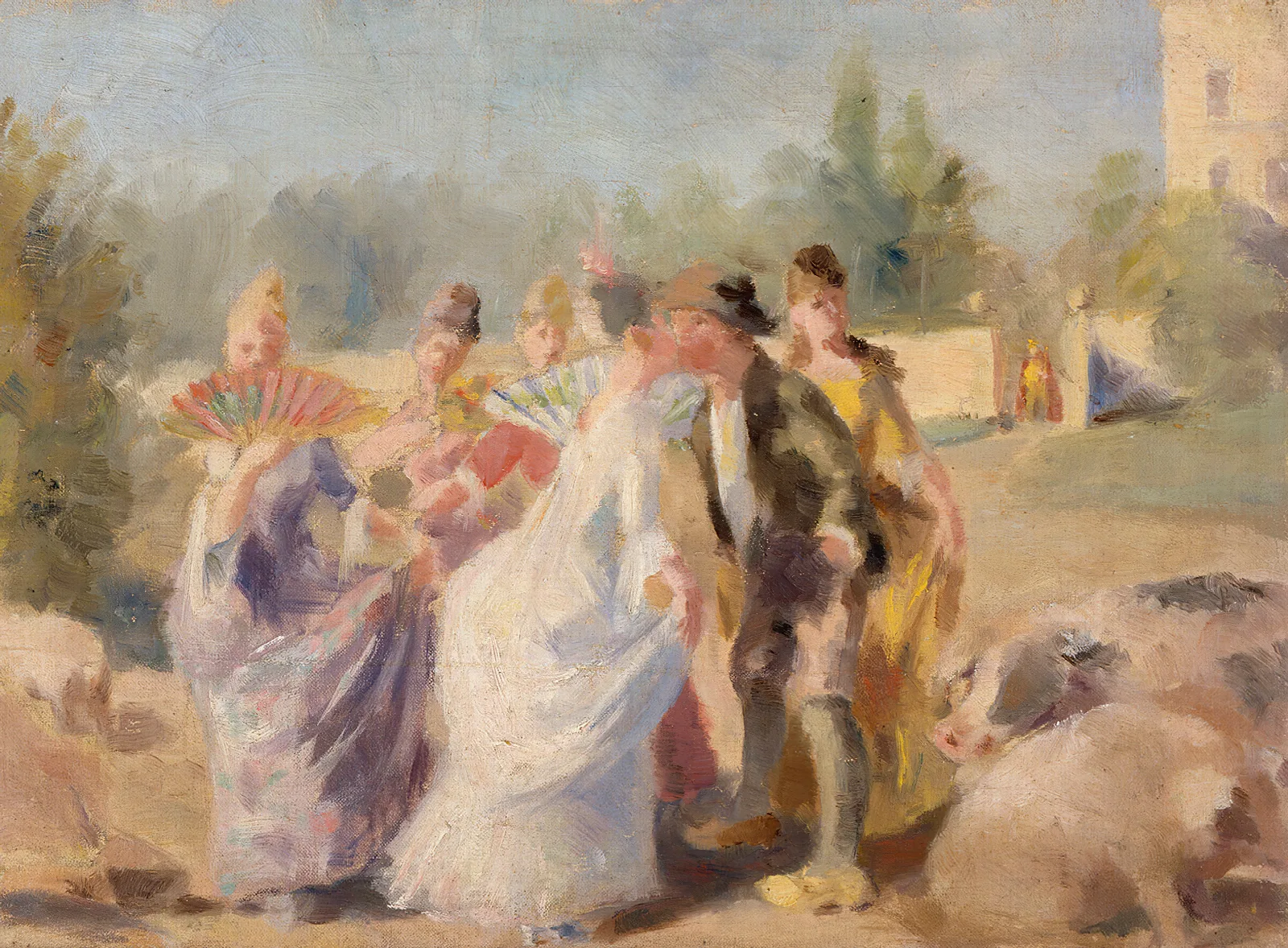 The Princess And The Swineherd Wall Art by Magnus Enckell - Canvas Print