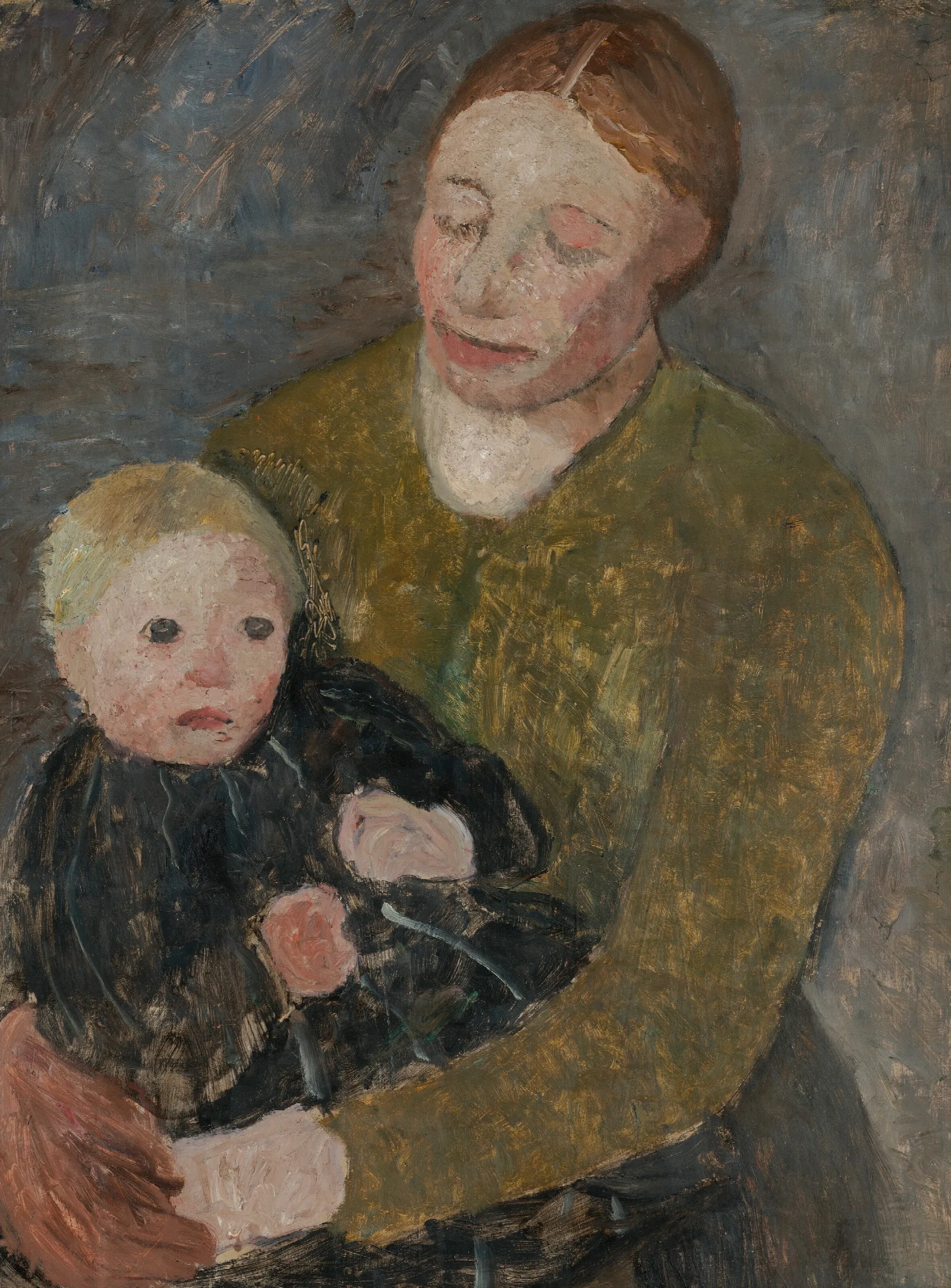 Mutter Und Kind 3 Wall Art by Paula Modersohn-Becker - Canvas Print