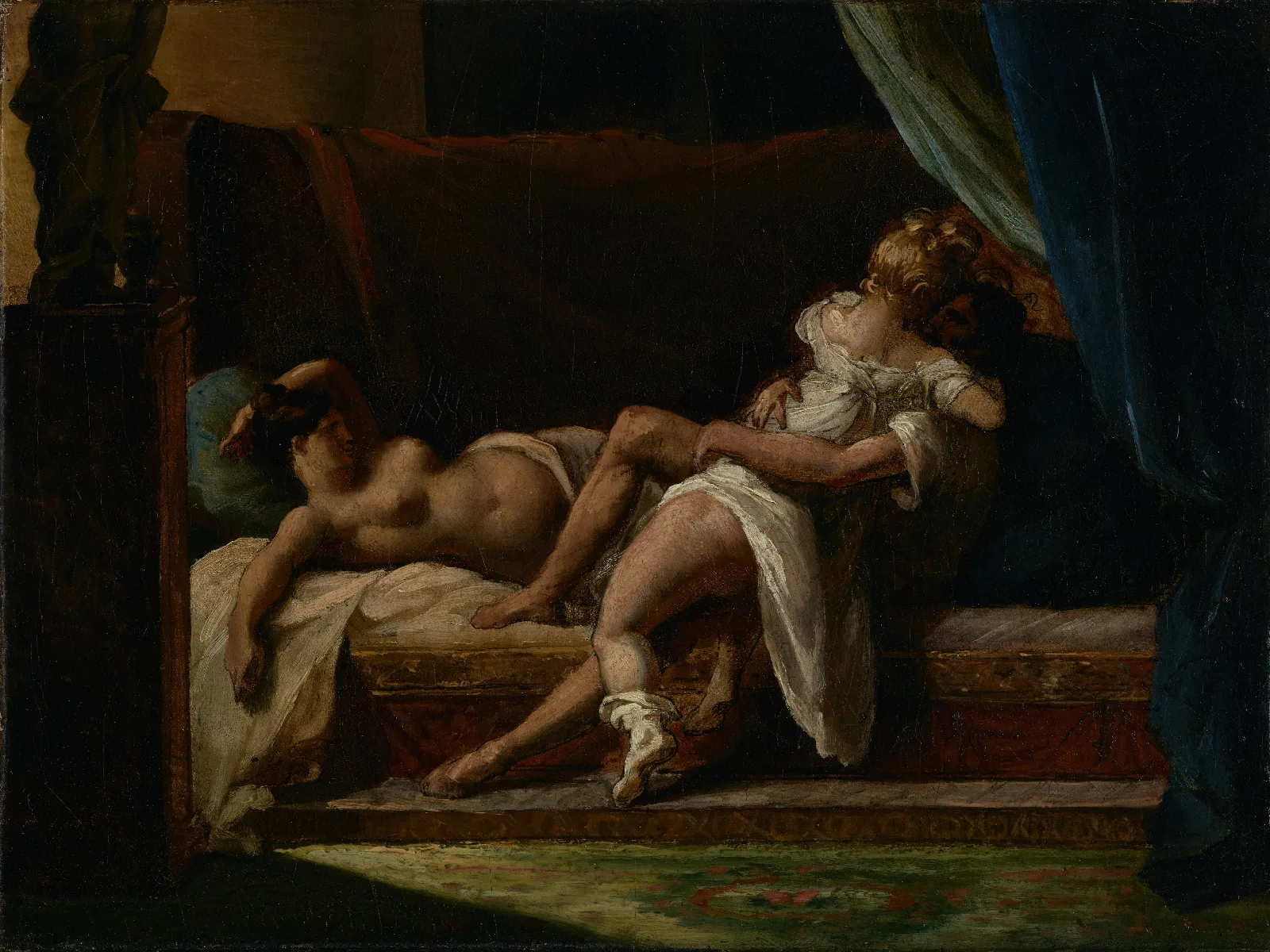 Three Lovers Wall Art by Théodore Géricault - Canvas Print