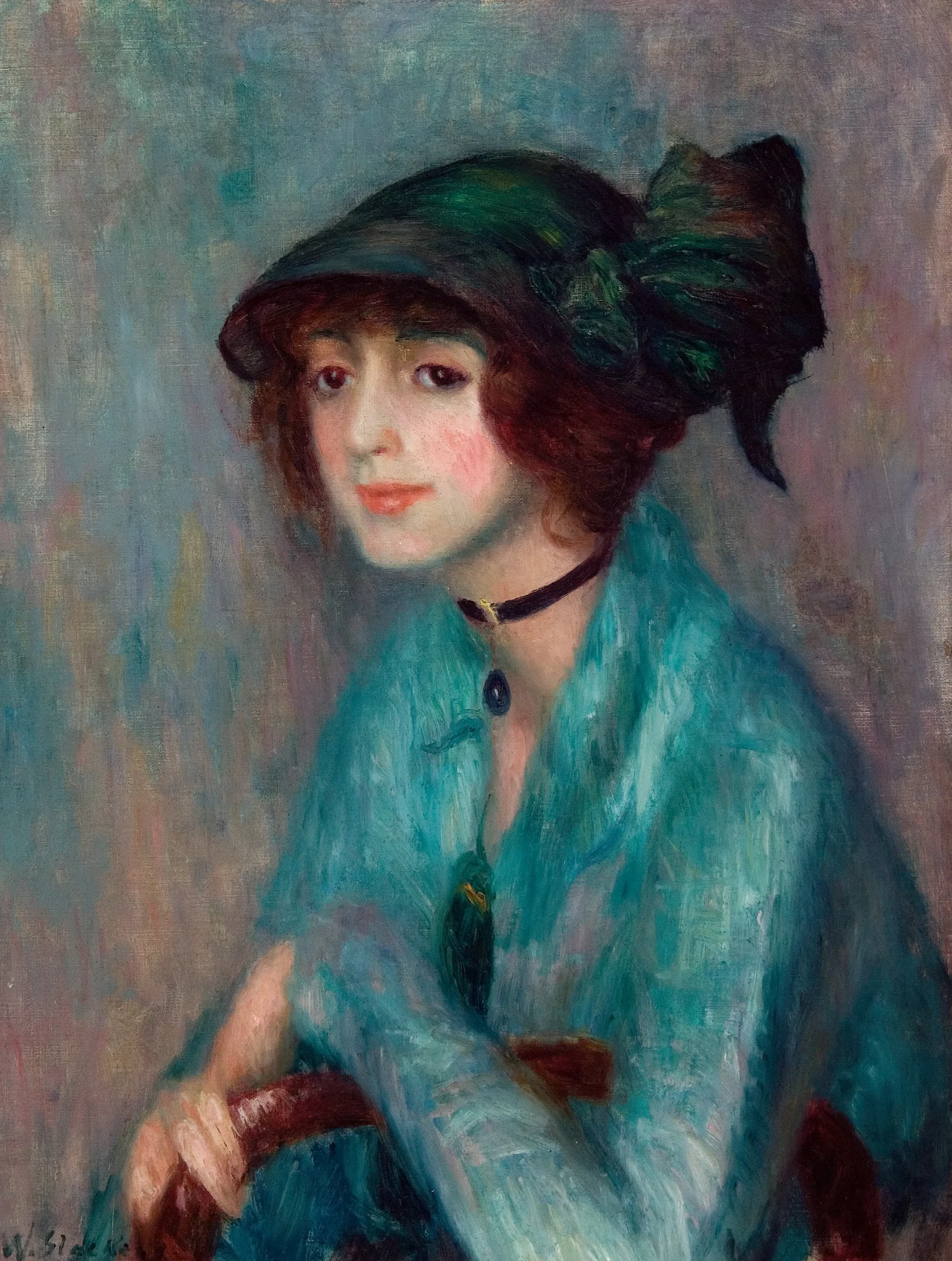 The Brunette Wall Art by William James Glackens - Canvas Print