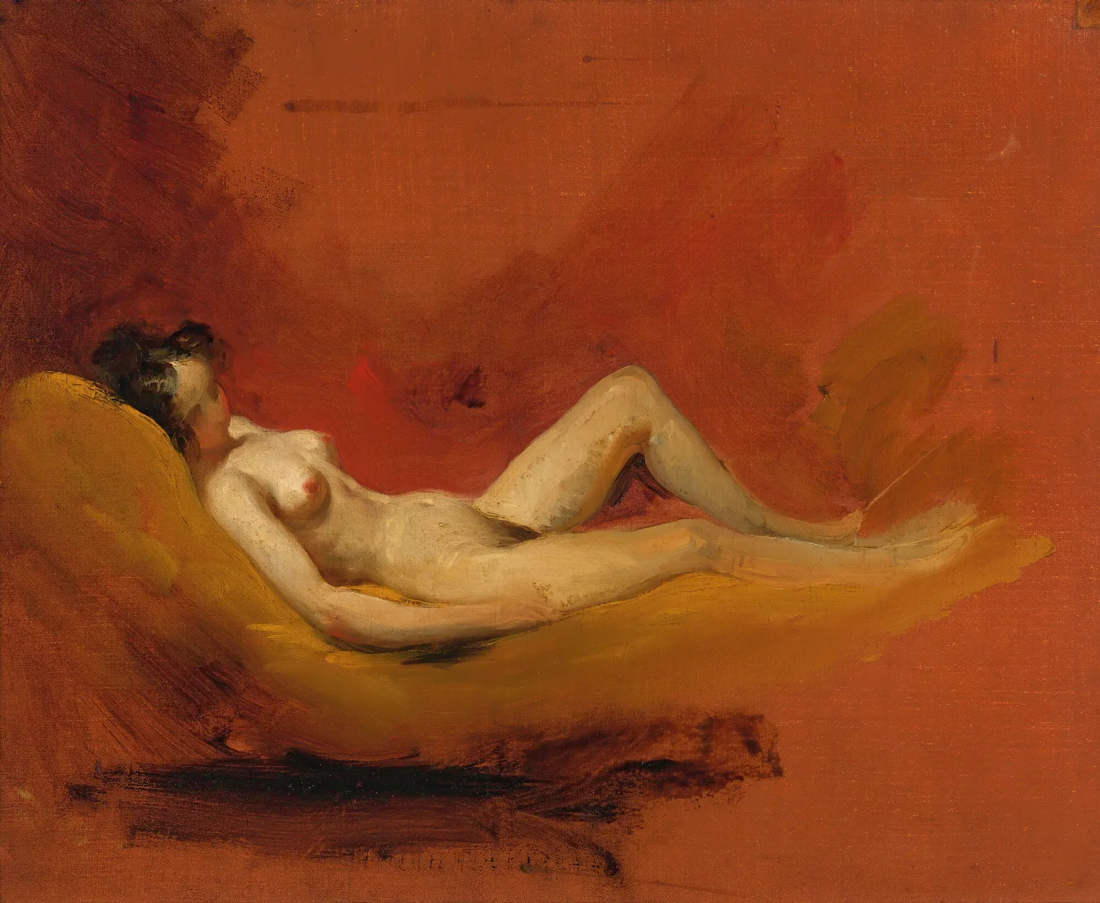Study Of A Female Nude 3 Wall Art by William Etty - Canvas Print