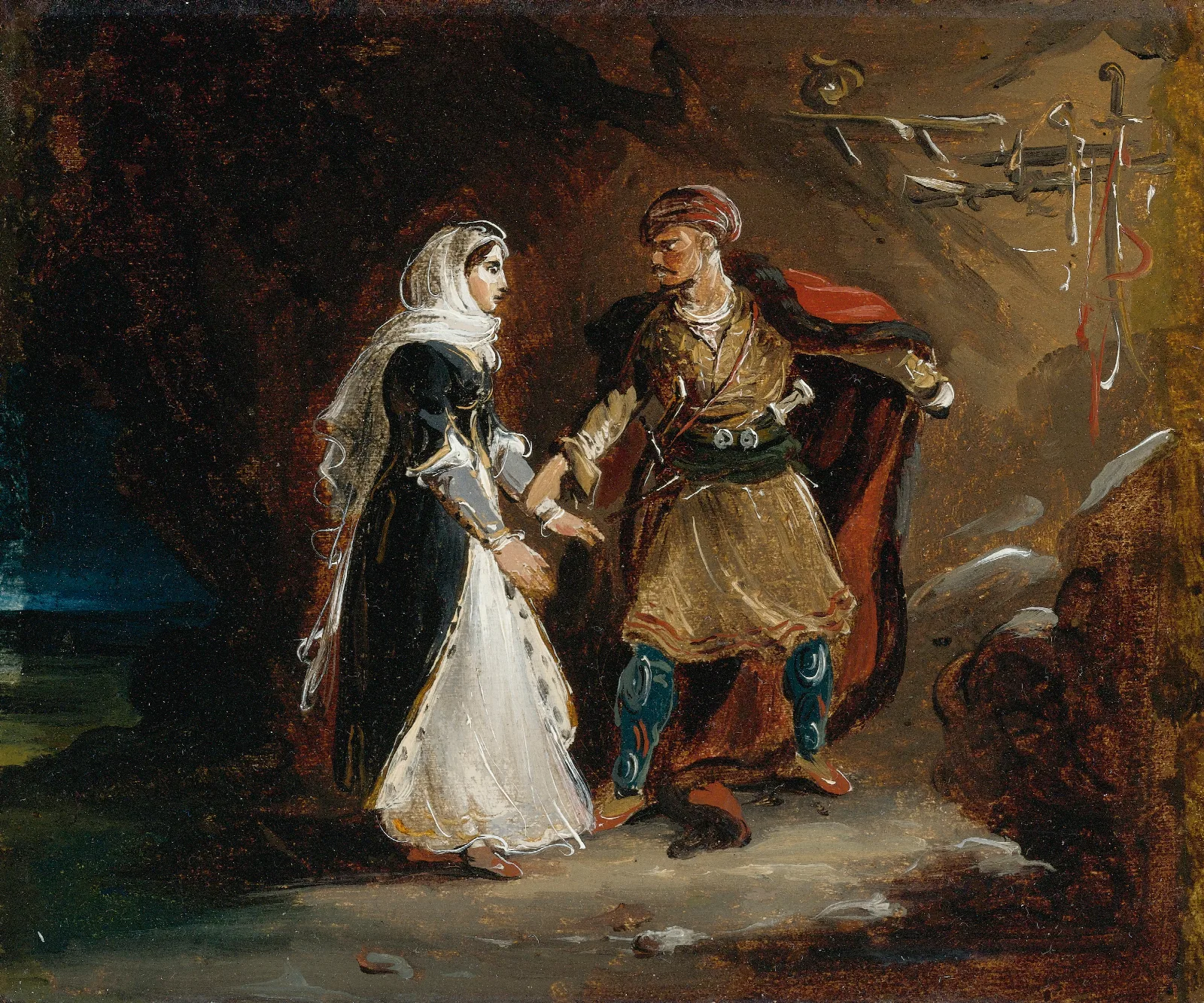 La Fiancee Dabydos 2 Wall Art by Théodore Géricault - Canvas Print