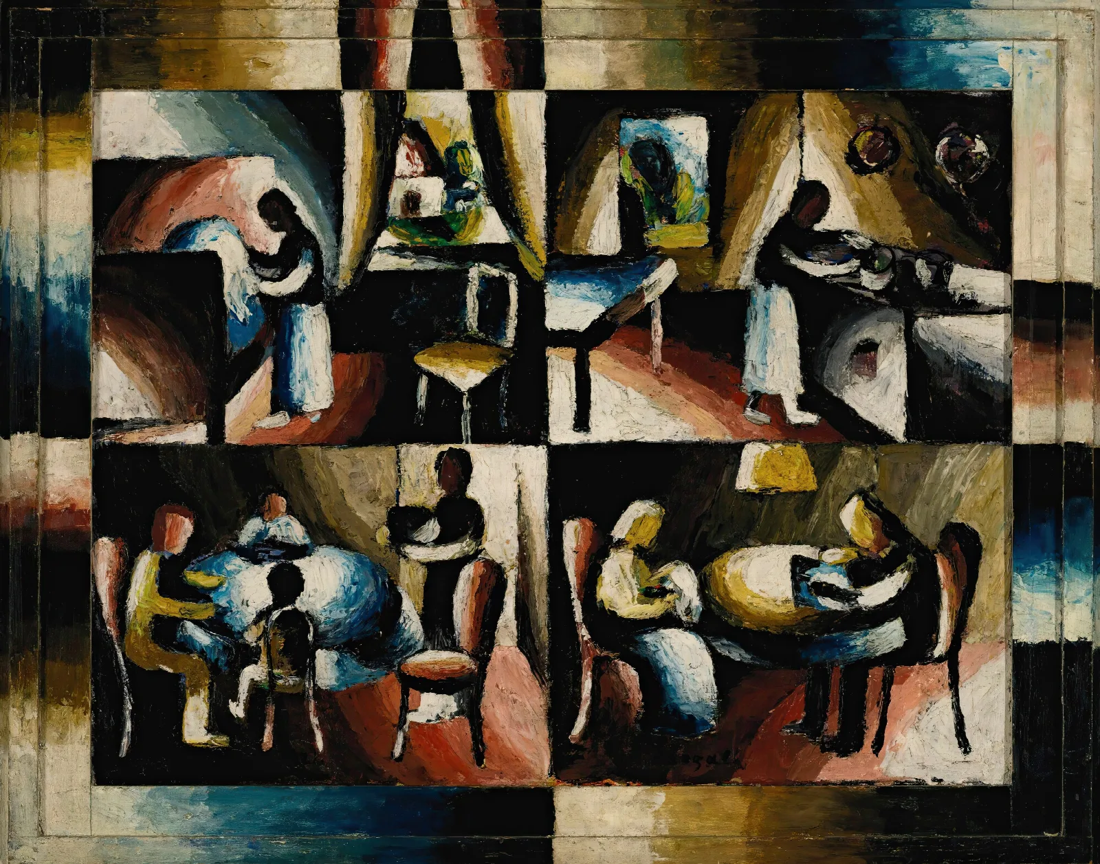 Hausliche Arbeit Housekeeping Wall Art by Arthur Segal - Canvas Print