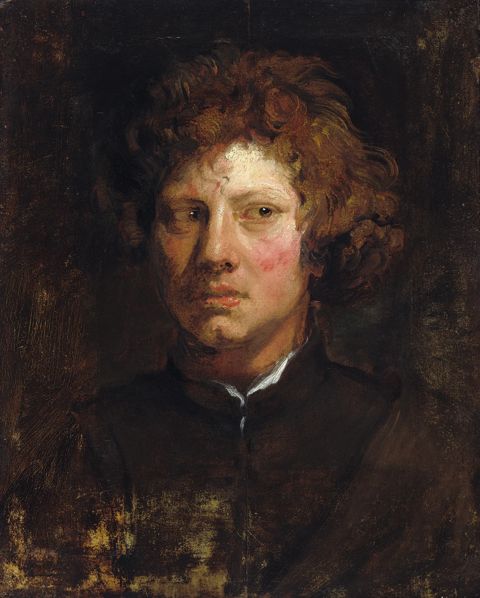 Head Of A Young Man Wall Art by Anthony van Dyck - Canvas Print