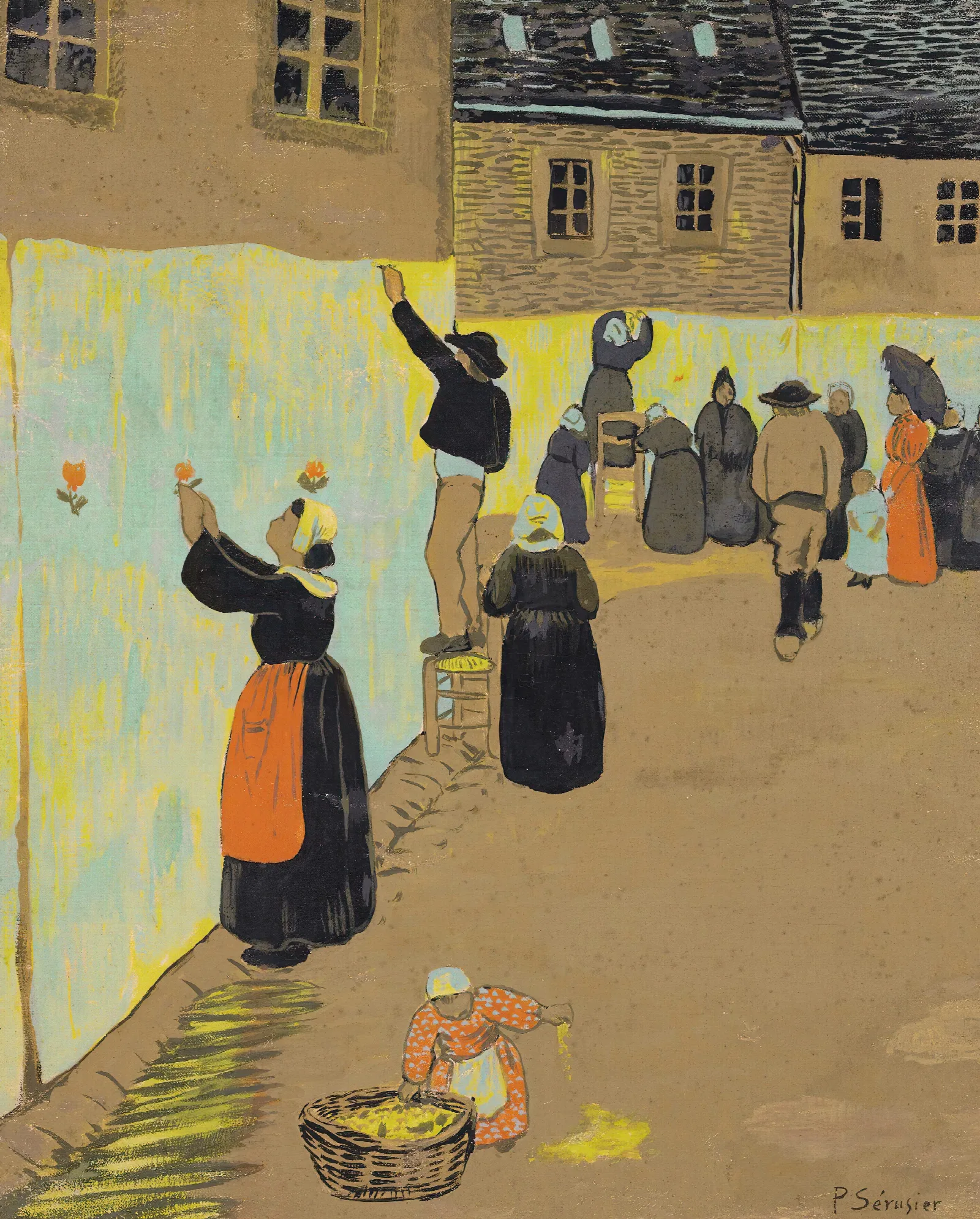 La Fete Dieu A Huelgoat Wall Art by Paul Sérusier - Canvas Print