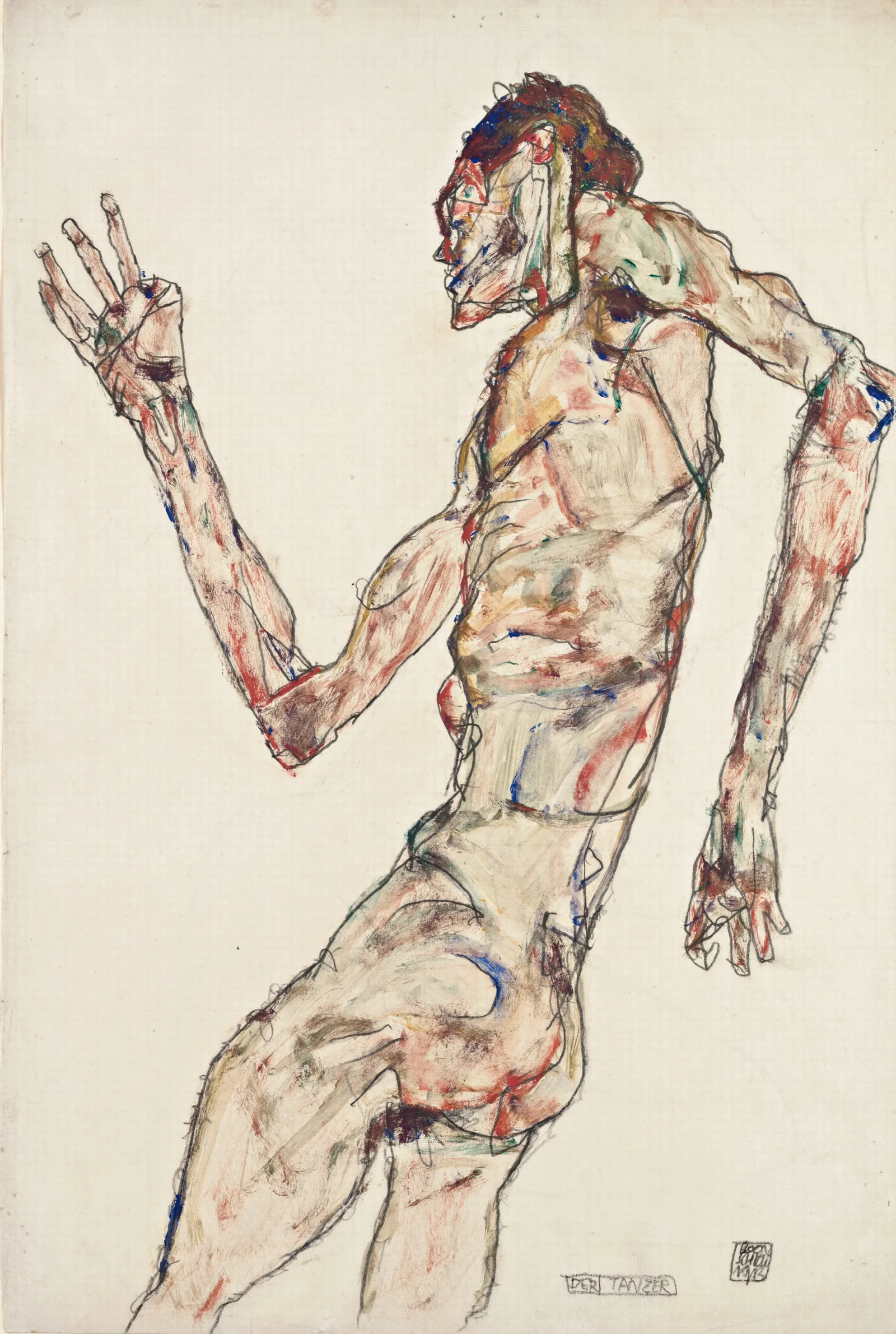 The Dancer 5 Wall Art by Egon Schiele - Canvas Print