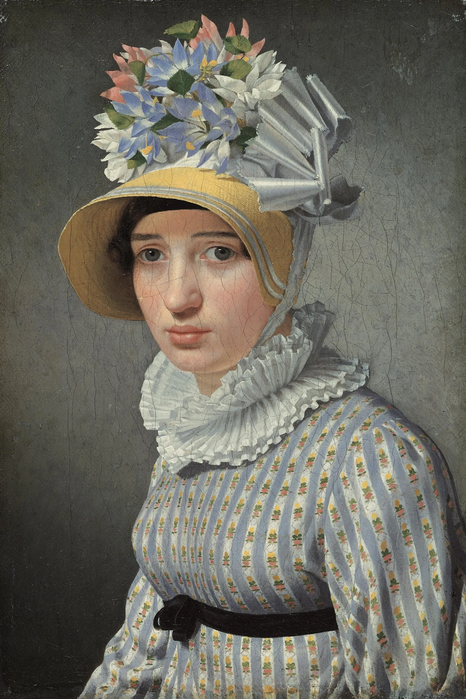 Portrait Of The Model Maddalena Or Anna Maria Uhden Wall Art by Christoffer Wilhelm Eckersberg - Canvas Print
