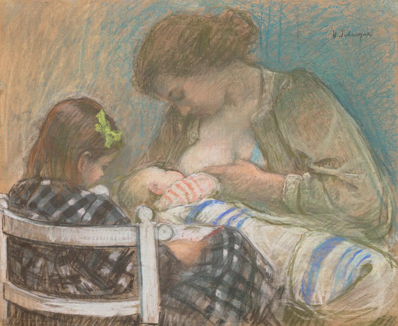 Maternite 7 Wall Art by Henri Lebasque - Canvas Print