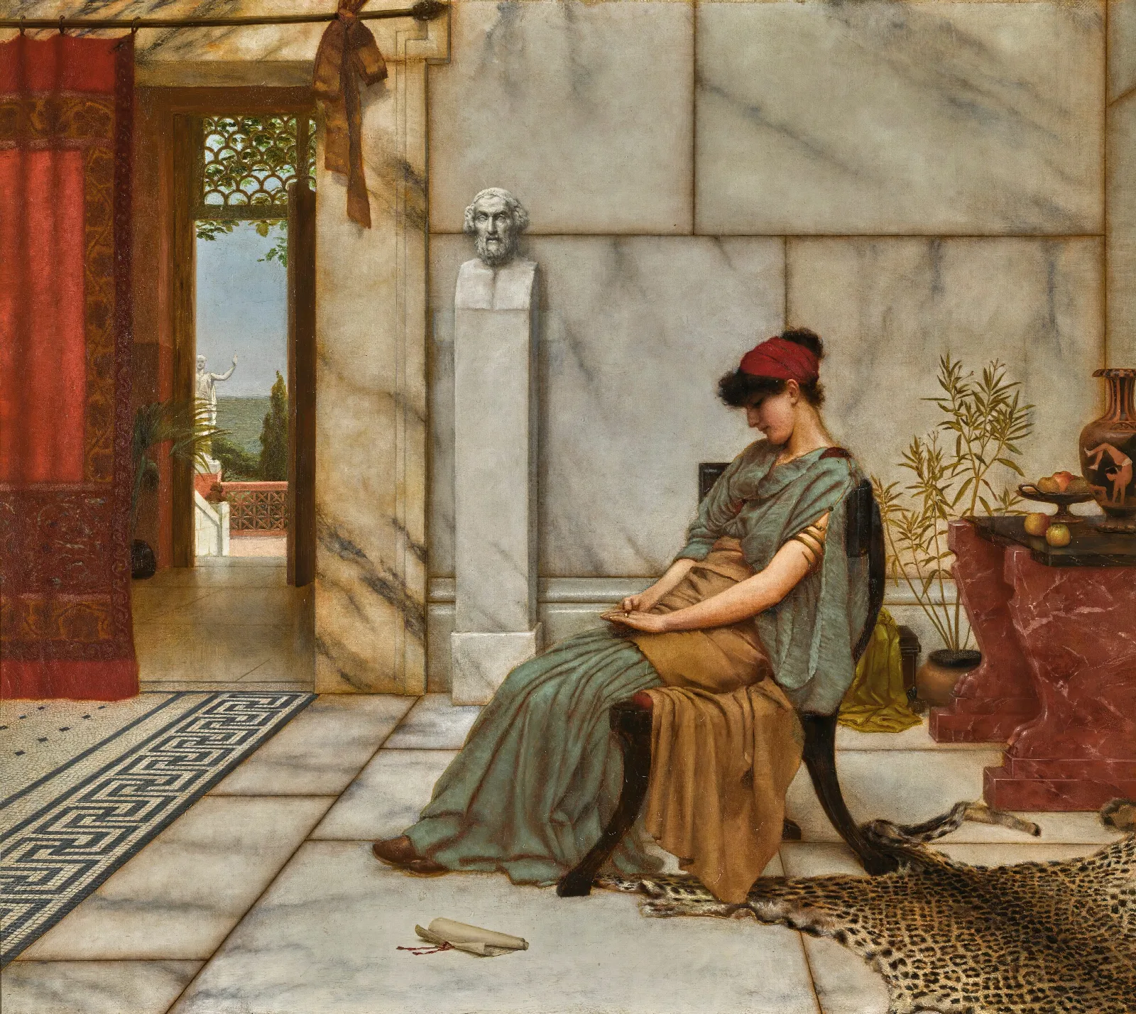 The Engagement Ring 2 Wall Art by John William Godward - Canvas Print