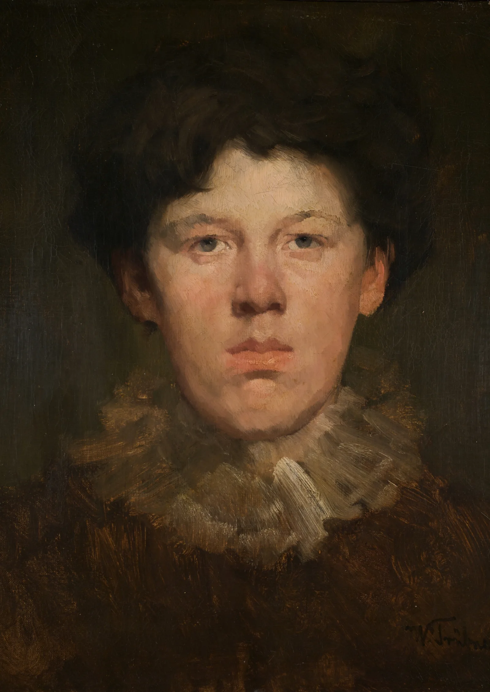 Junge Mit Halskrause Wall Art by Wilhelm Trübner - Canvas Print