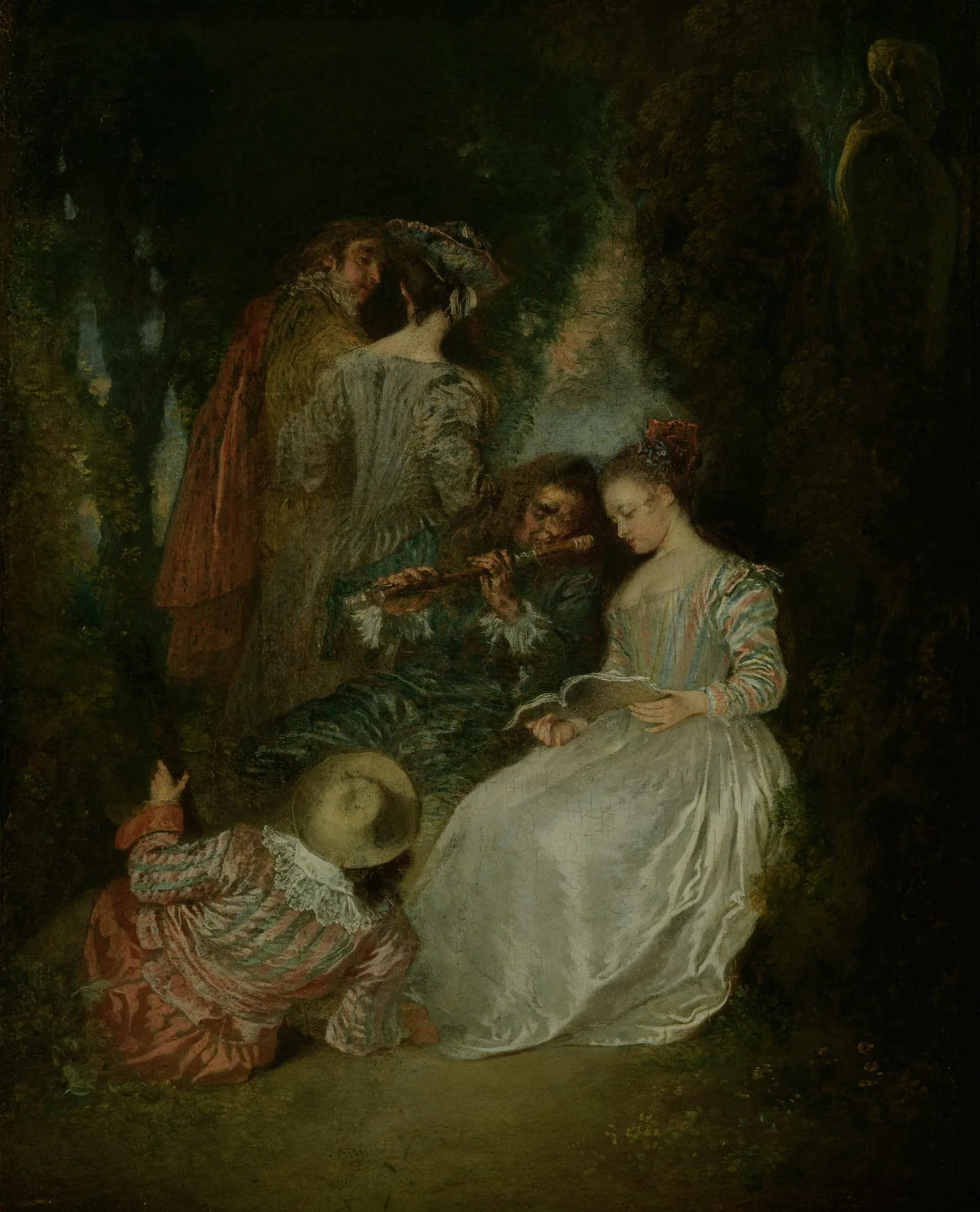 The Perfect Accord Wall Art by Jean-Antoine Watteau - Canvas Print