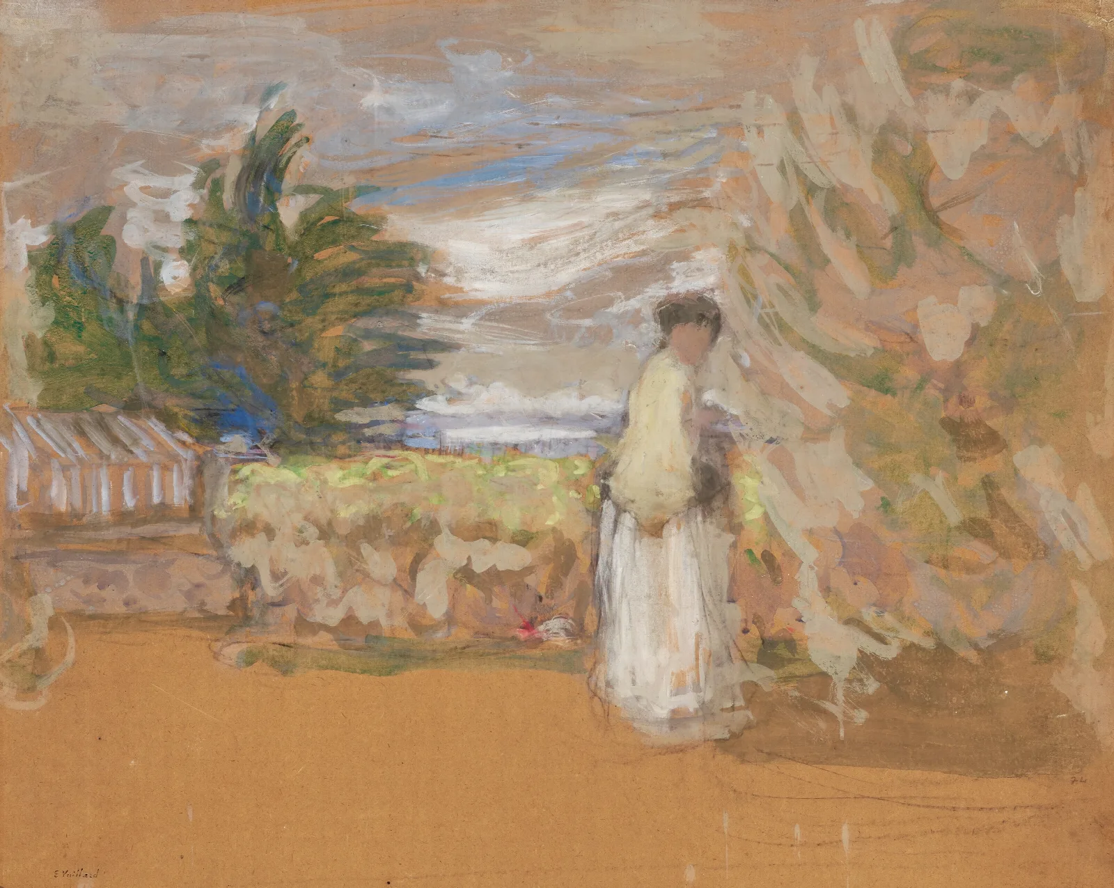 Femme Au Jardin 3 Wall Art by Édouard Vuillard - Canvas Print