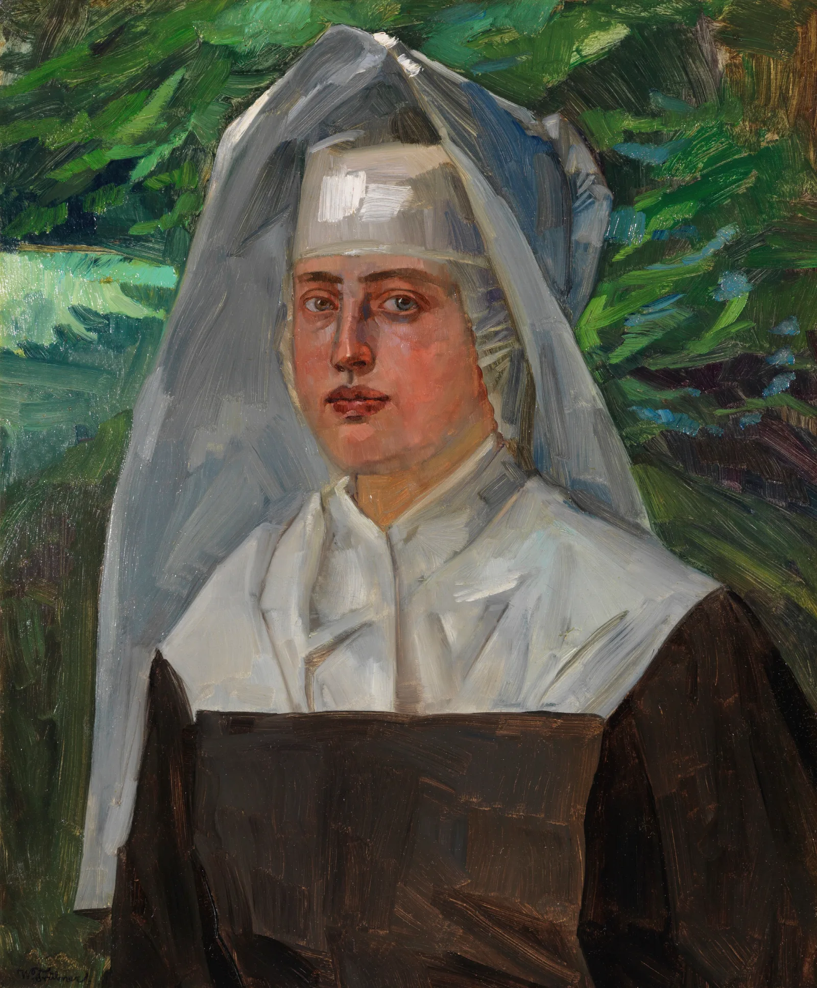 Schwester Ferdinande Wall Art by Wilhelm Trübner - Canvas Print