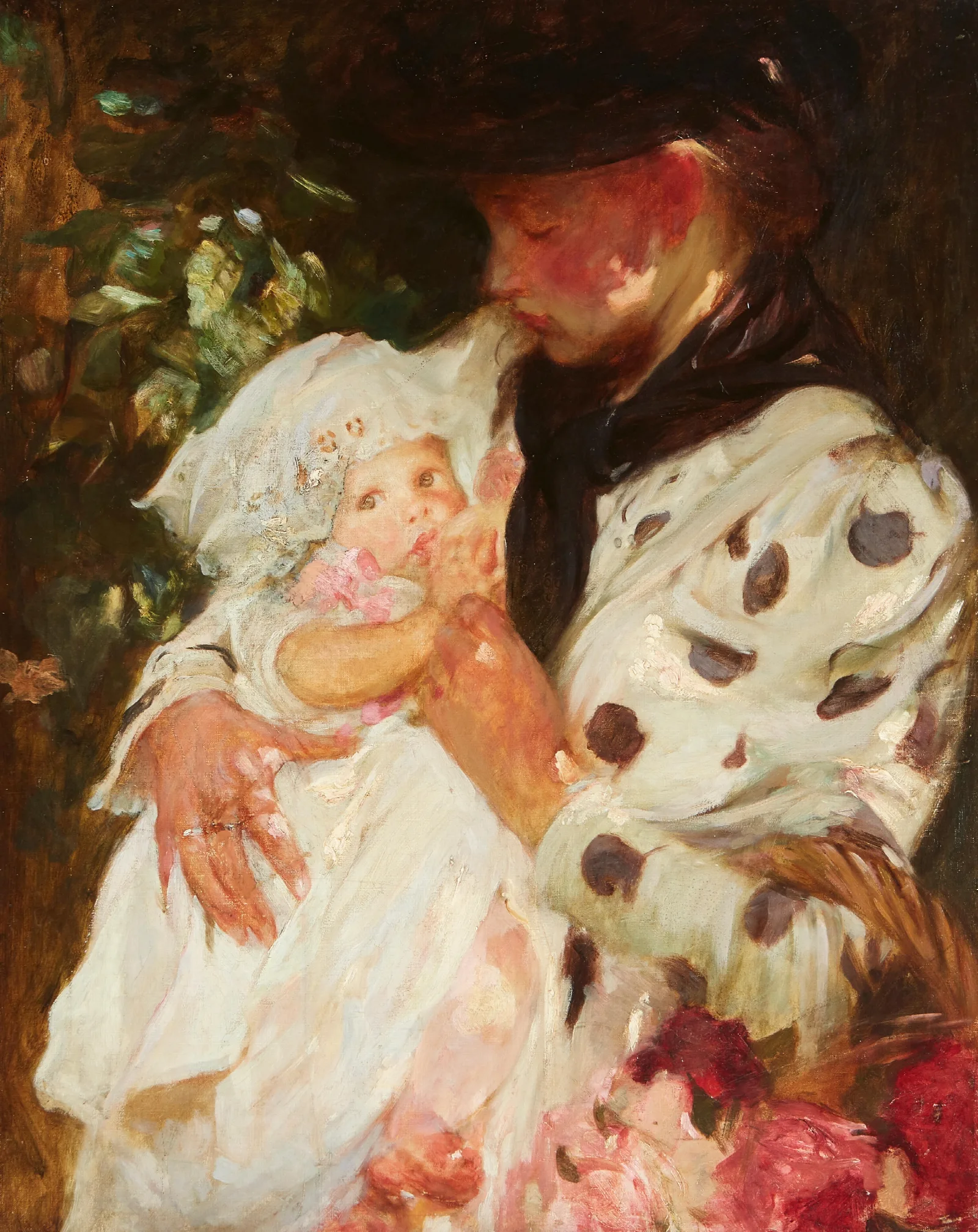 The Flower Girl 9 Wall Art by James Jebusa Shannon - Canvas Print