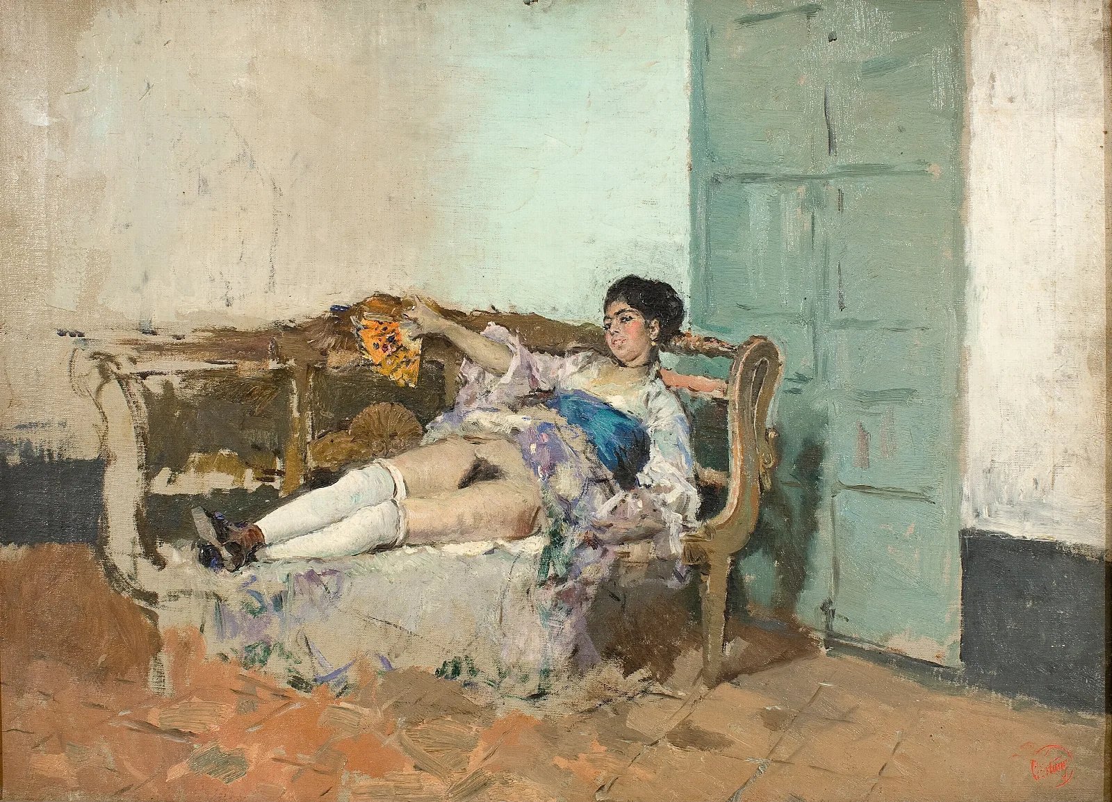 Carmen Bastian Wall Art by Mariano Fortuny Marsal - Canvas Print