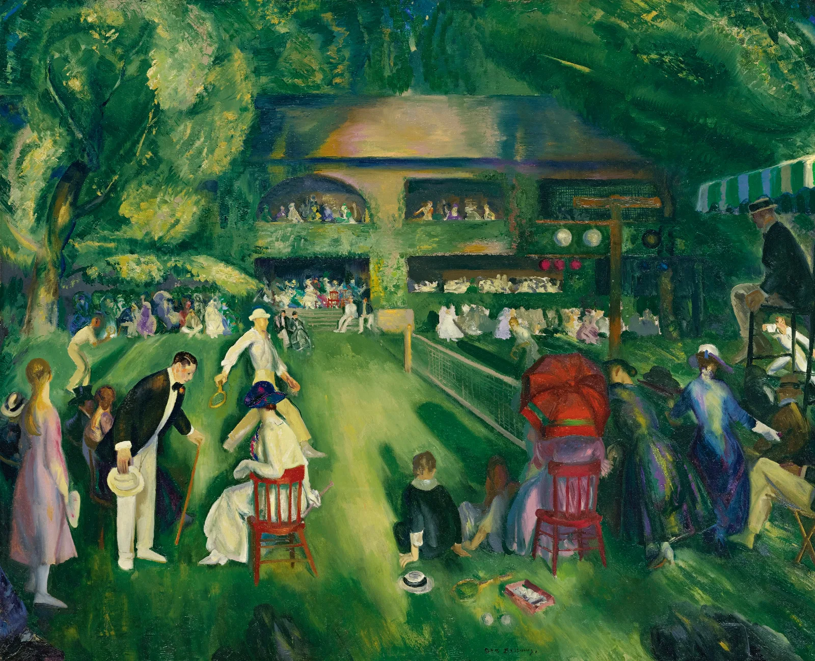 Tennis At Newport Wall Art by George Wesley Bellows - Canvas Print