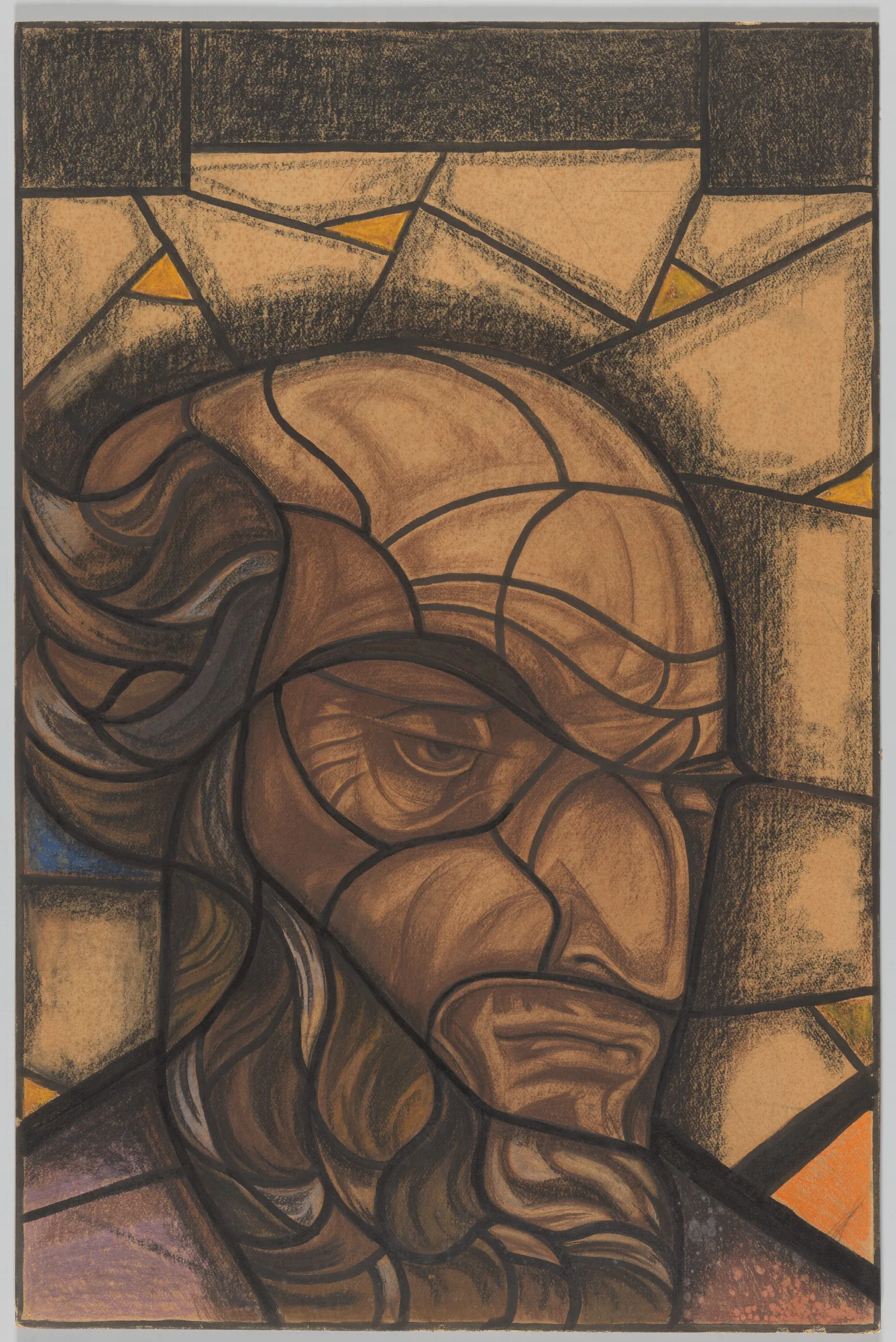 Ontwerp Voor Raam In Het Zuidertransept Van De Dom Te Utrecht 3 2 Wall Art by Richard Nicolaüs Roland Holst - Canvas Print