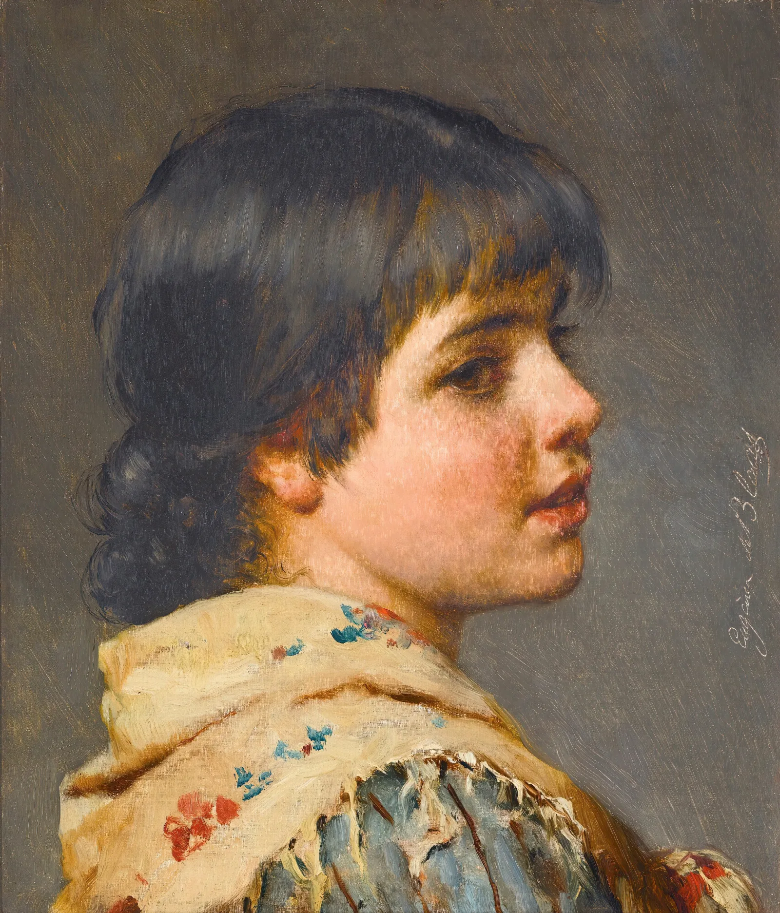 A Venetian Girl Wall Art by Eugen von Blaas - Canvas Print