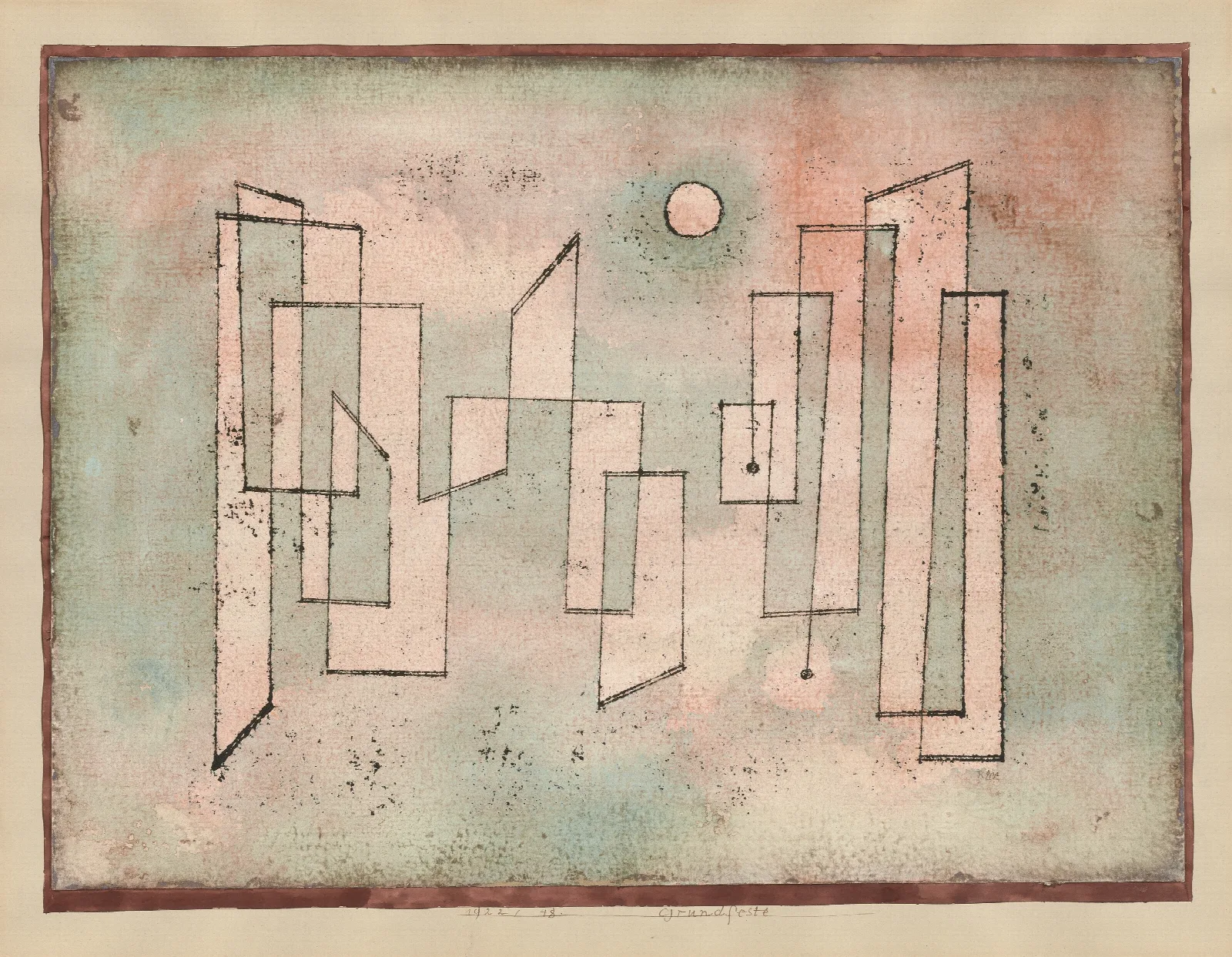 Grundfeste Foundation Wall Art by Paul Klee - Canvas Print