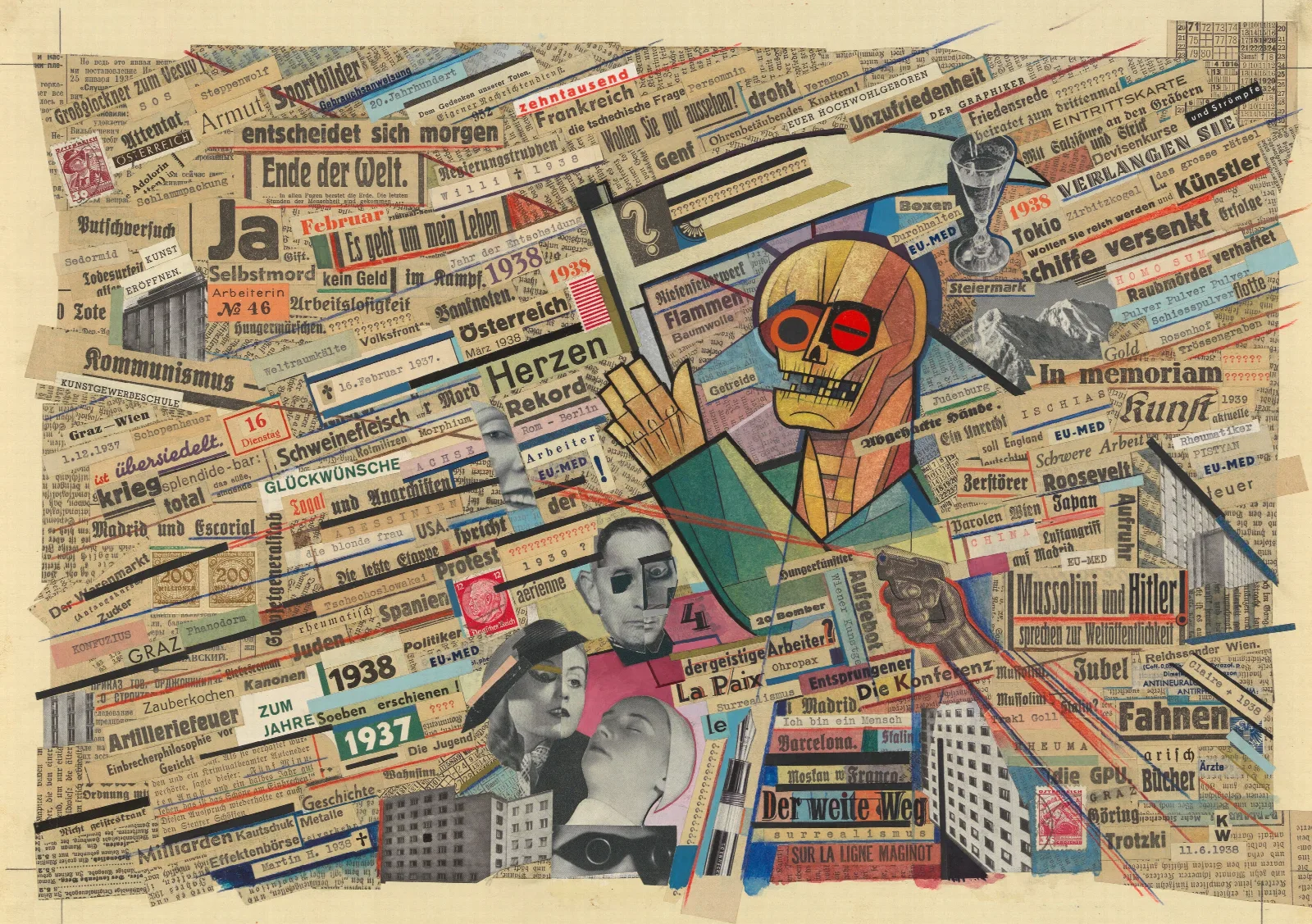 Political Collage Wall Art by Karl Wiener - Canvas Print