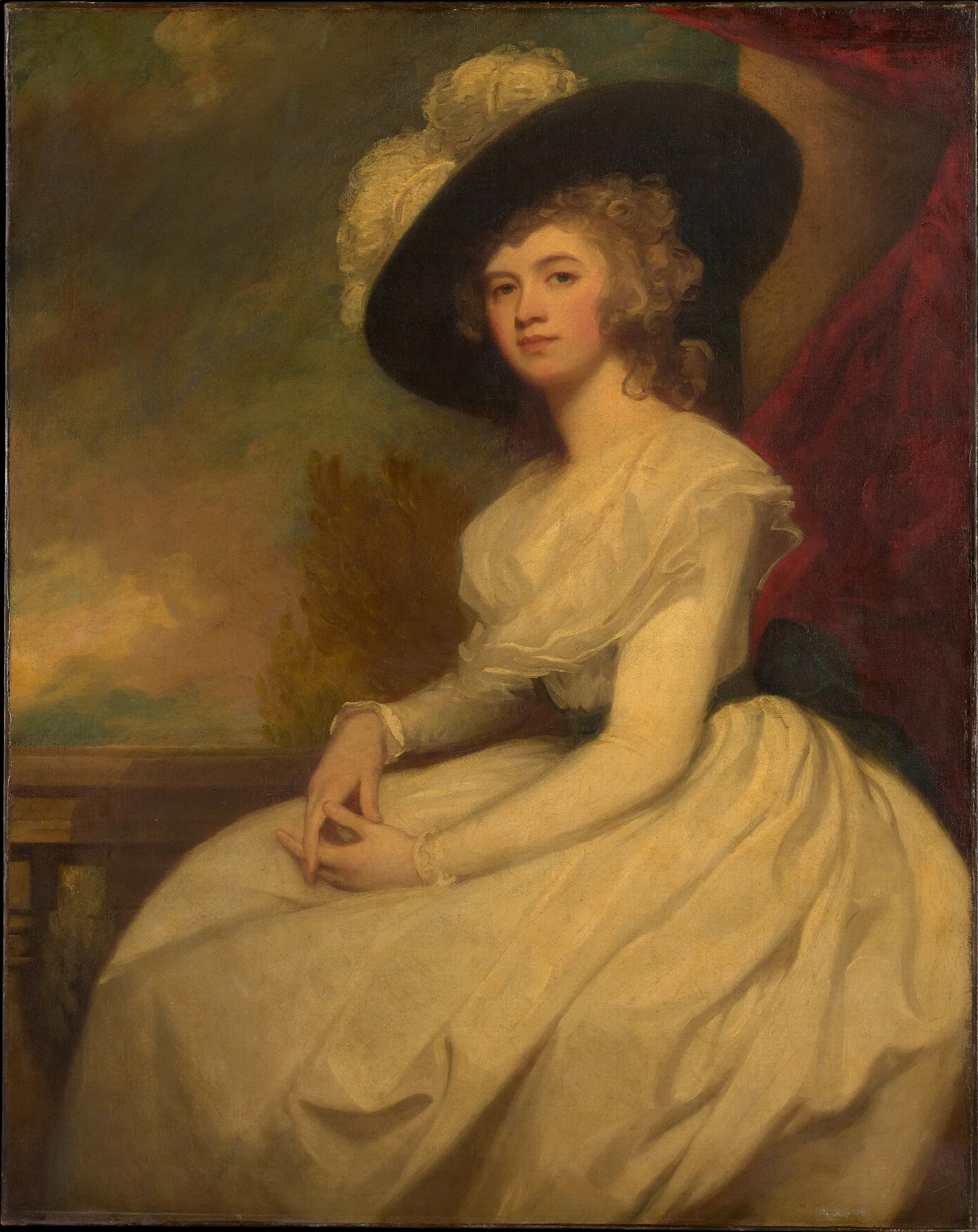 Mrs Bryan Cooke Wall Art by George Romney - Canvas Print