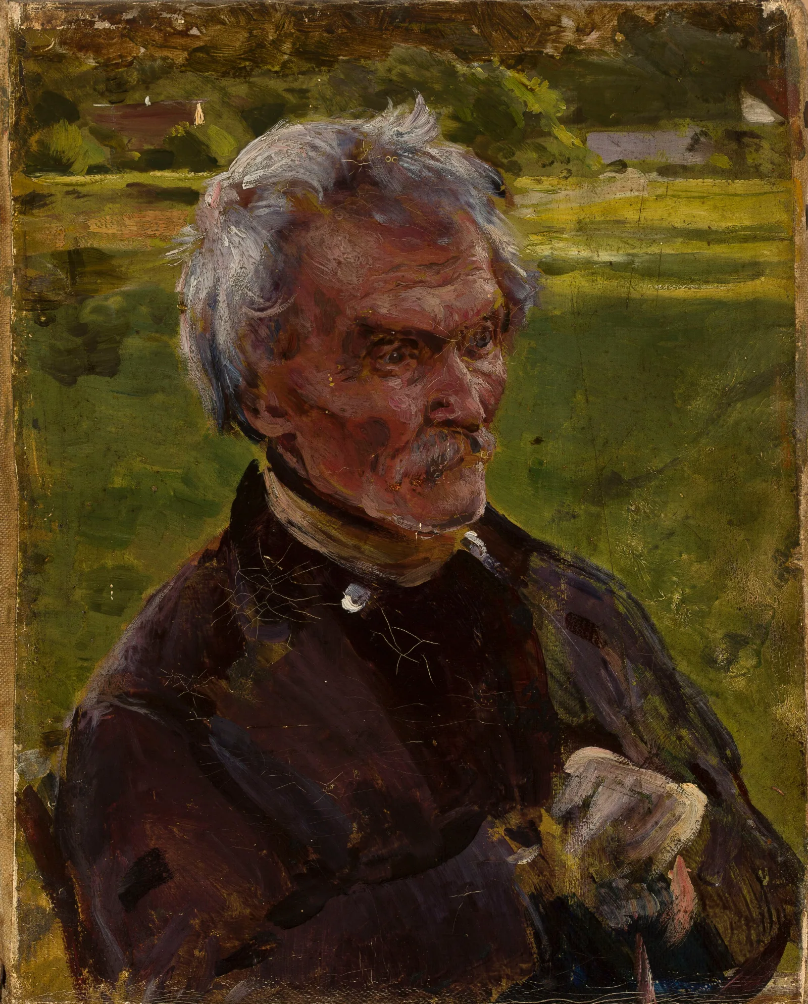 Study Of An Old Man 7 Wall Art by Aleksander Gierymski - Canvas Print