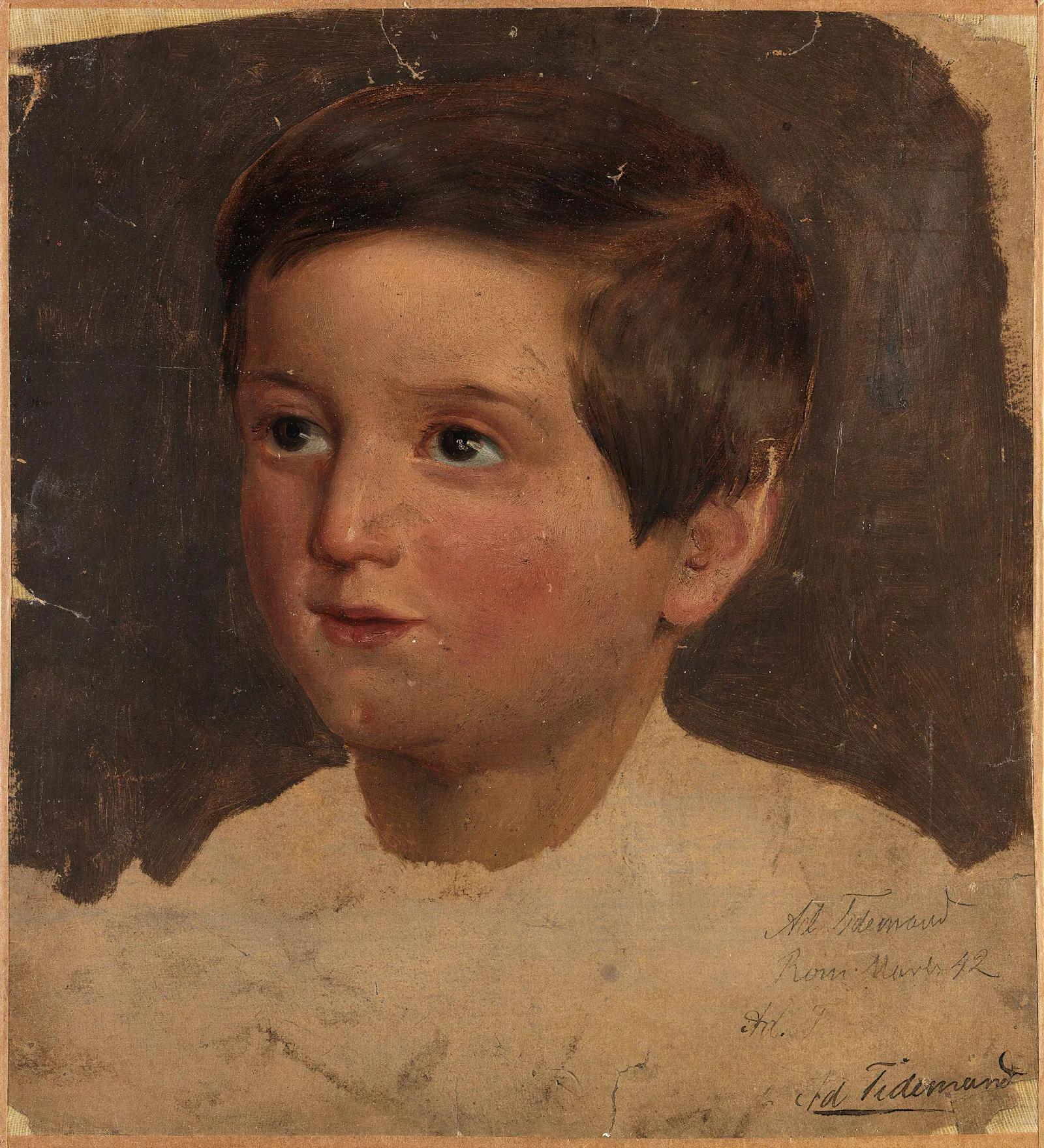 Portrait Study Of A Boy Wall Art by Adolph Tidemand - Canvas Print