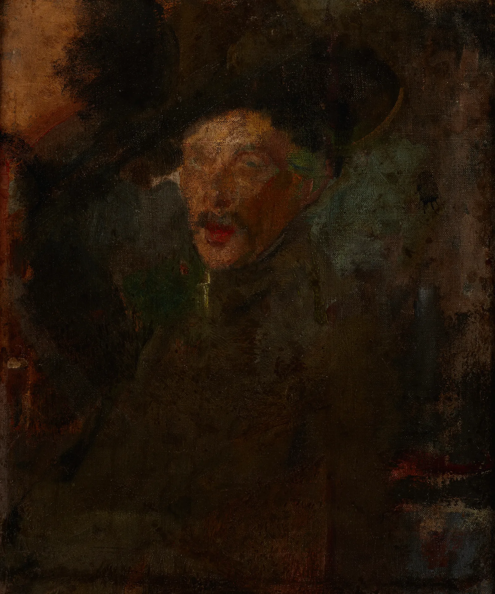 Portrait Of Architect Franciszek Maczynski Wall Art by Olga Boznanska - Canvas Print