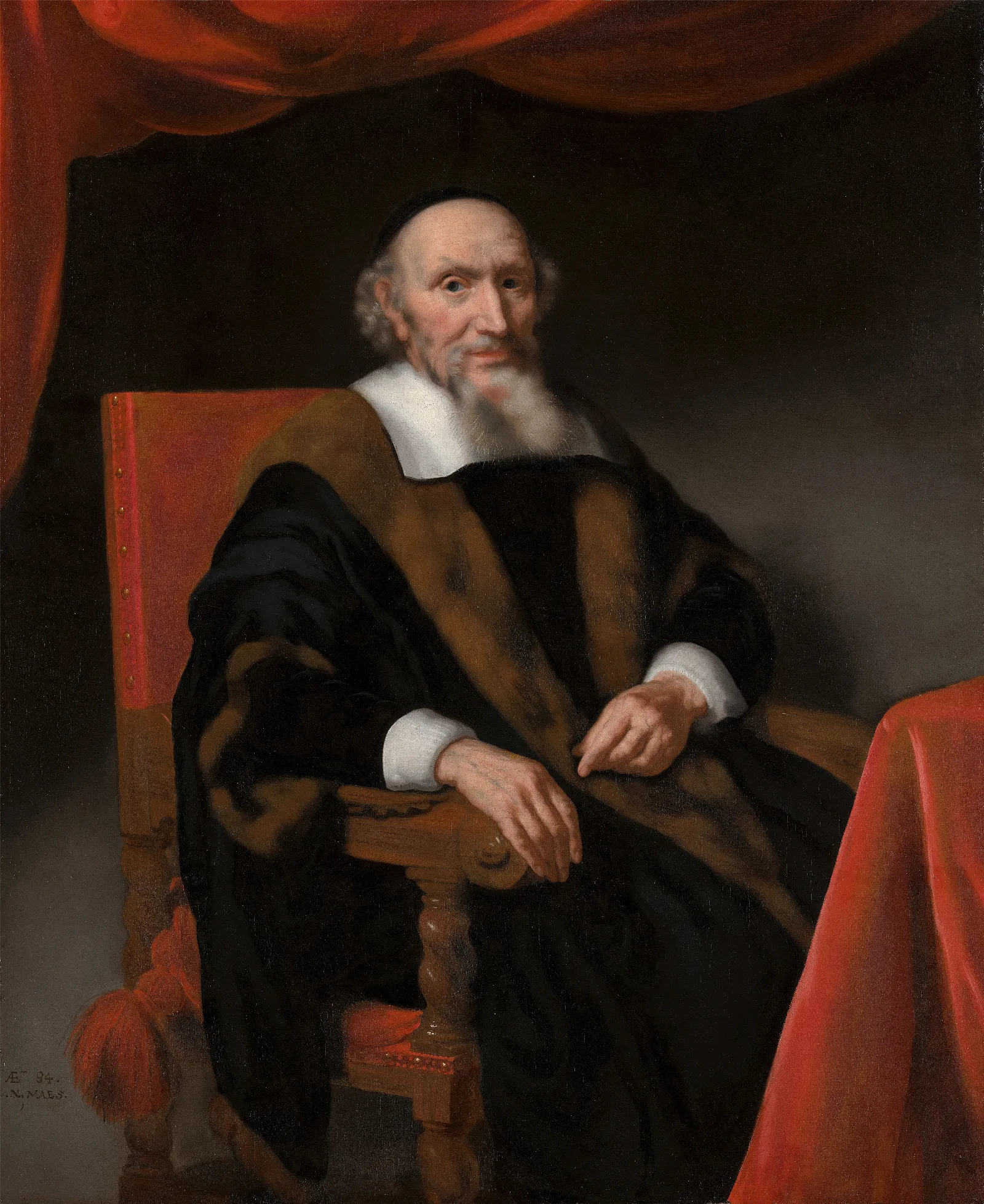 Portrait Of Jacob Trip Wall Art by Nicolaes Maes - Canvas Print