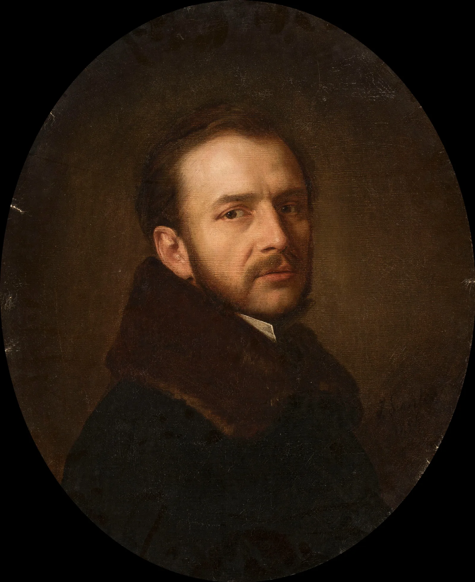 Portrait Of A Man 266 Wall Art by Józef Simmler - Canvas Print