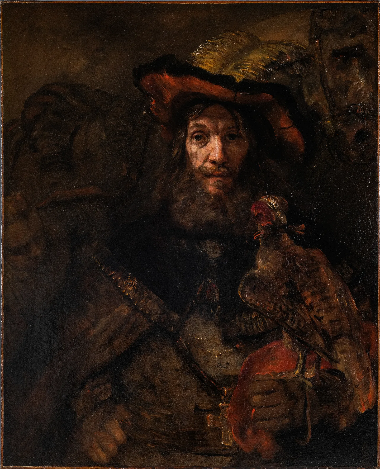 The Knight With The Falcon Wall Art by Rembrandt van Rijn - Canvas Print