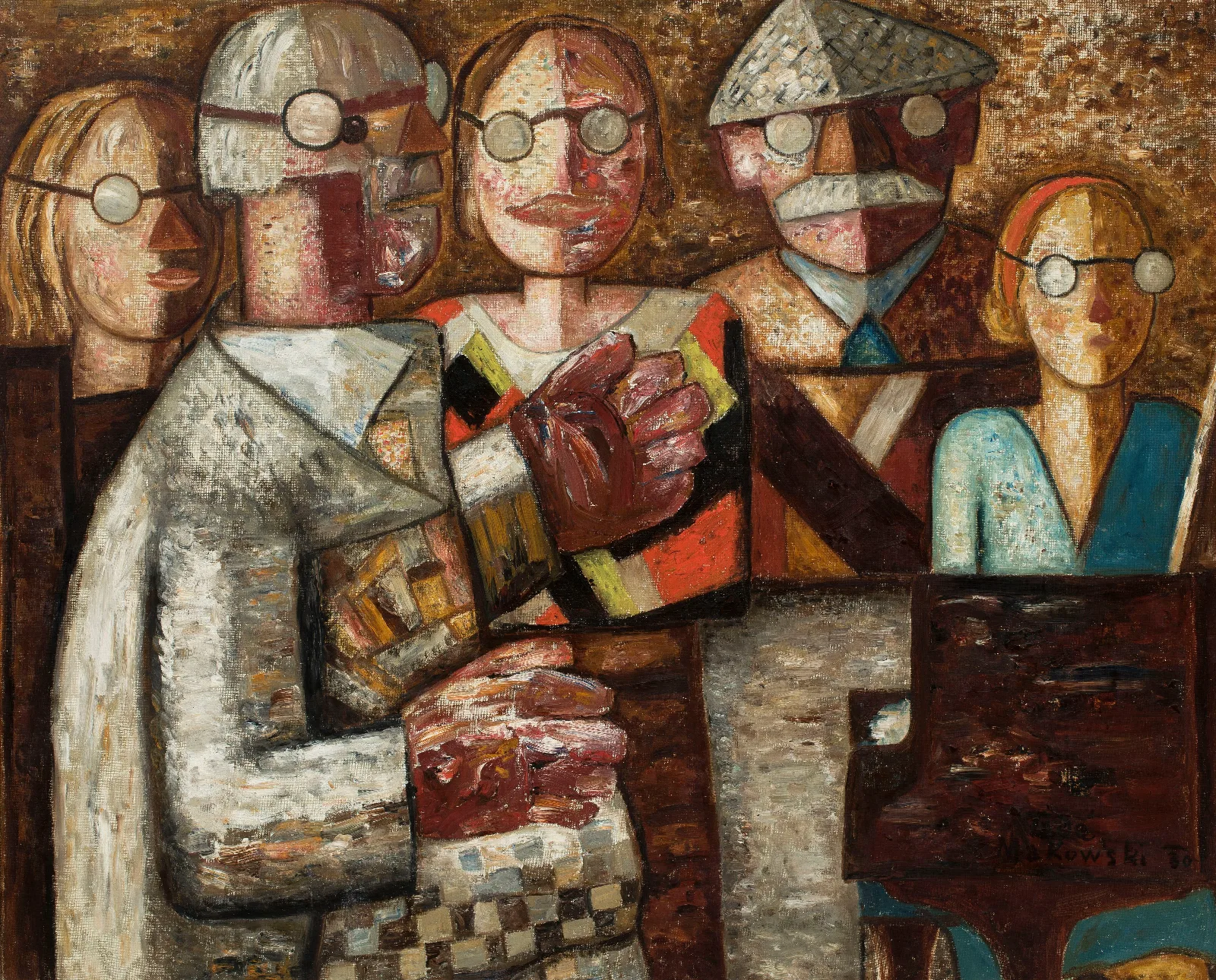 Music Performance Wall Art by Tadeusz Makowski - Canvas Print