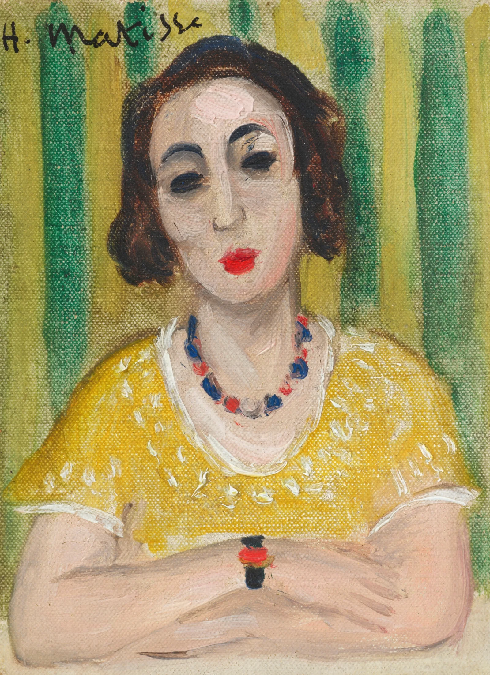 Henriette Robe Jaune Wall Art by Henri Matisse - Canvas Print