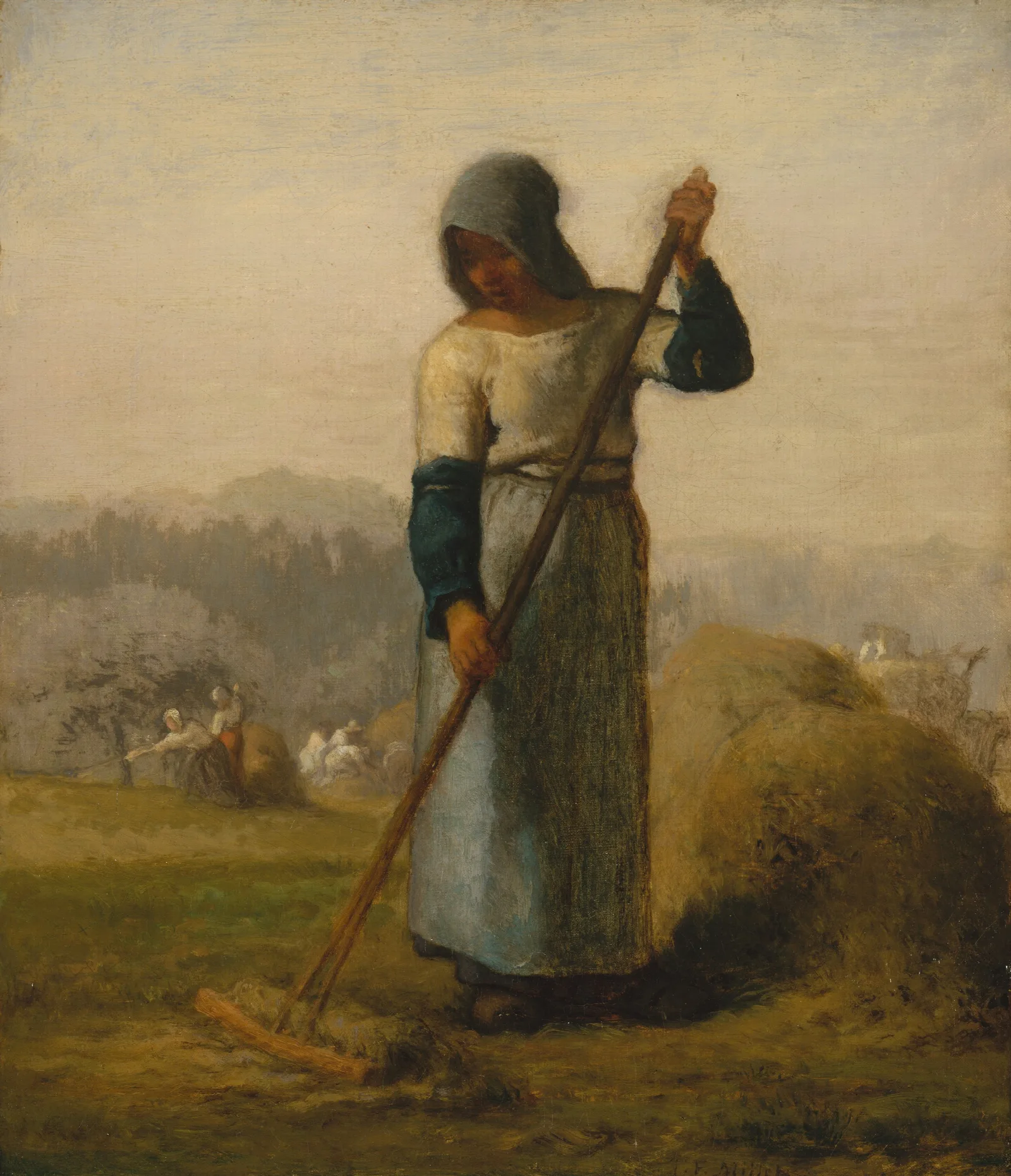 Woman With A Rake Wall Art by Jean-François Millet - Canvas Print