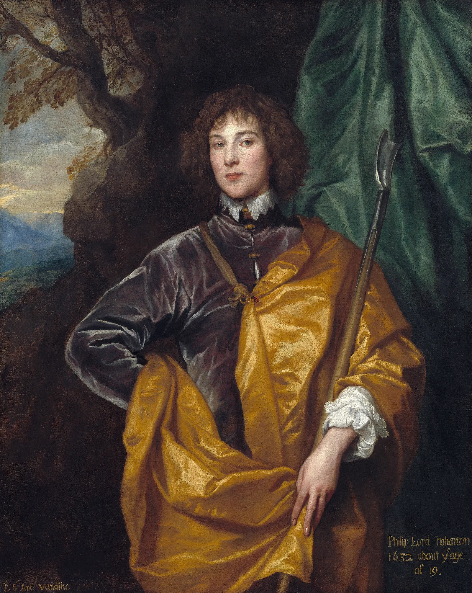 Philip Lord Wharton Wall Art by Anthony van Dyck - Canvas Print