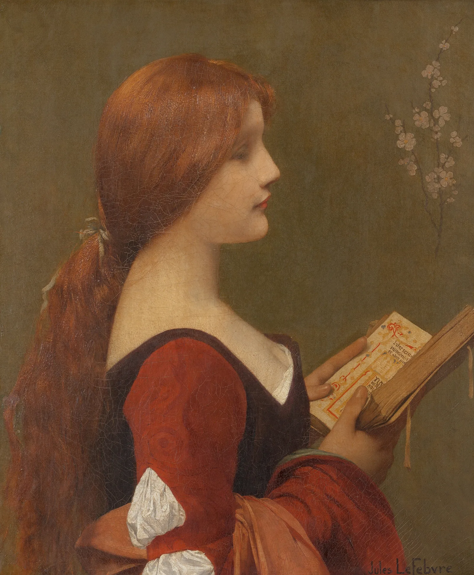 Jeanne La Rousse 2 Wall Art by Jules Joseph Lefebvre - Canvas Print