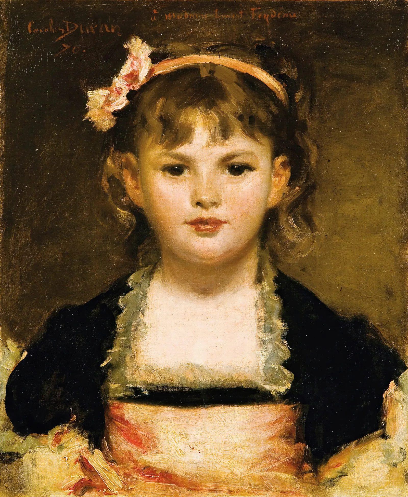 Portait Of A Young Girl Wall Art by Carolus-Duran - Canvas Print