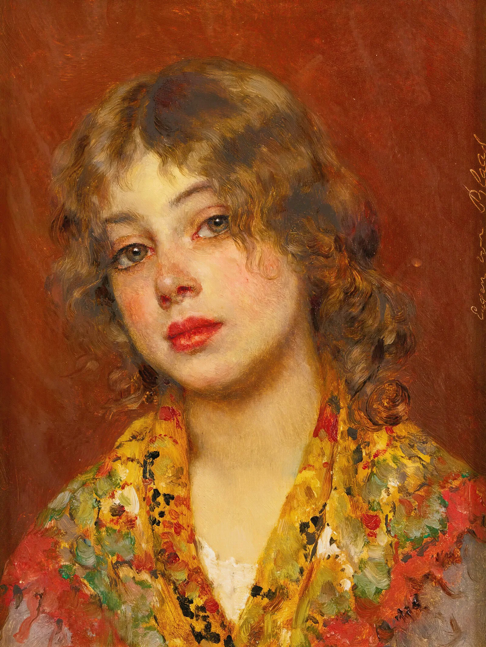 Gypsy Girl Wall Art by Eugen von Blaas - Canvas Print