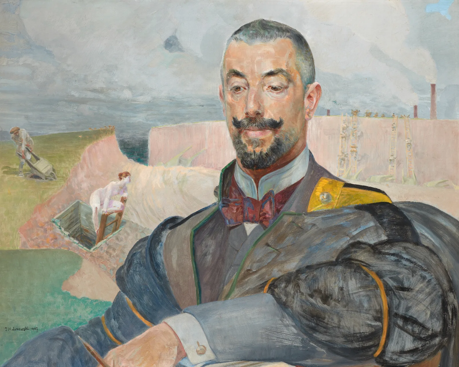 Portrait Of Erazm Baracz Wall Art by Jacek Malczewski - Canvas Print