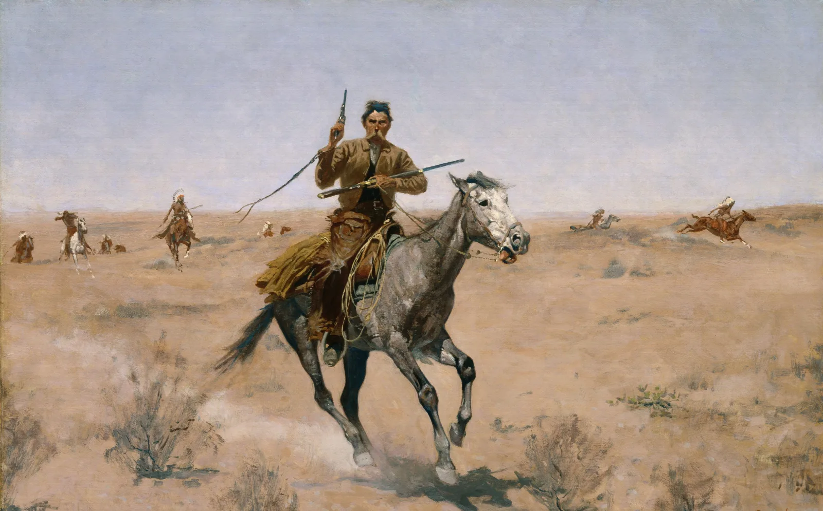 The Flight Wall Art by Frederic Remington - Canvas Print
