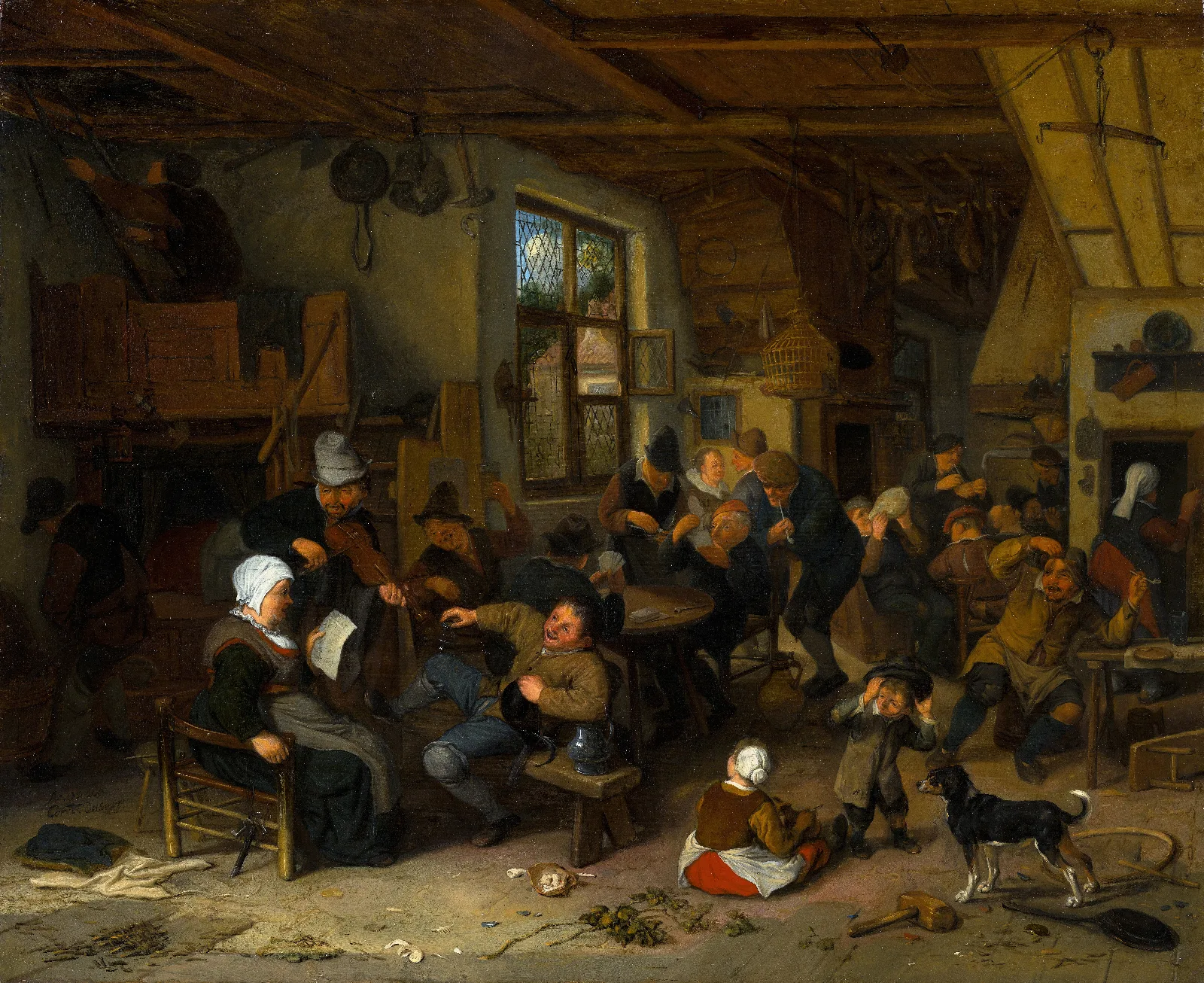 Peasant Inn Wall Art by Adriaen van Ostade - Canvas Print