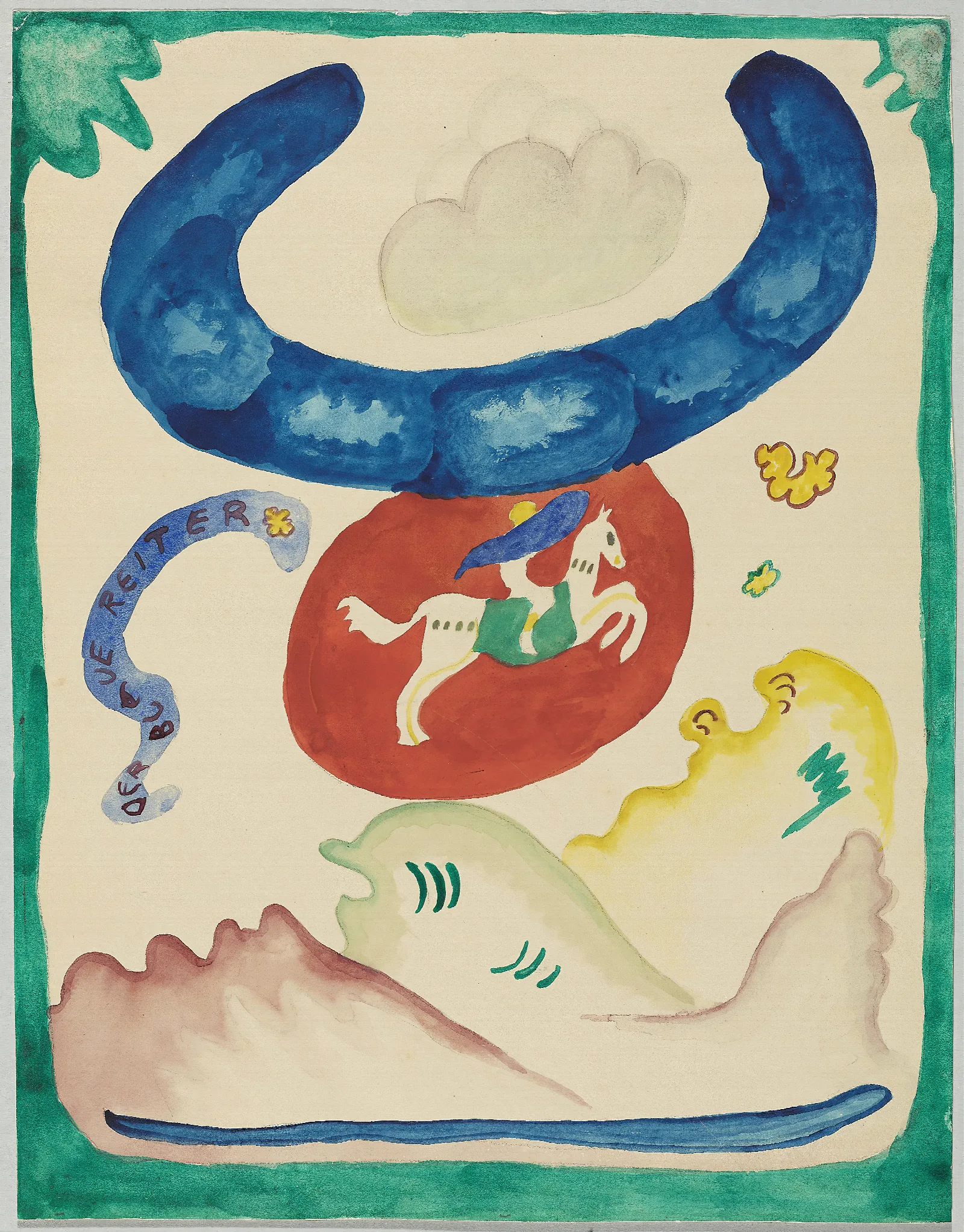 Design For The Cover Of The Almanac The Blue Rider Viii Wall Art by Wassily Kandinsky - Canvas Print