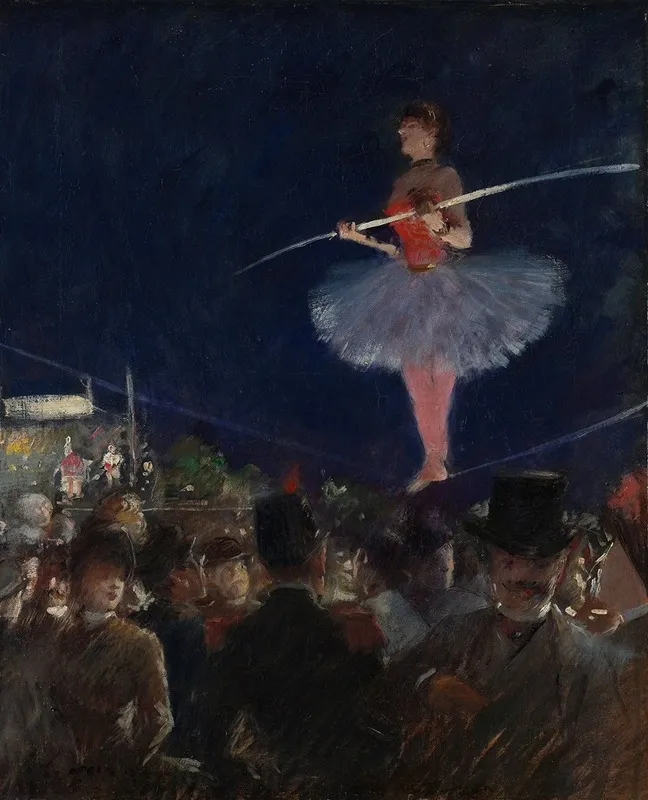 Tight Rope Walker Wall Art by Jean-Louis Forain - Canvas Print