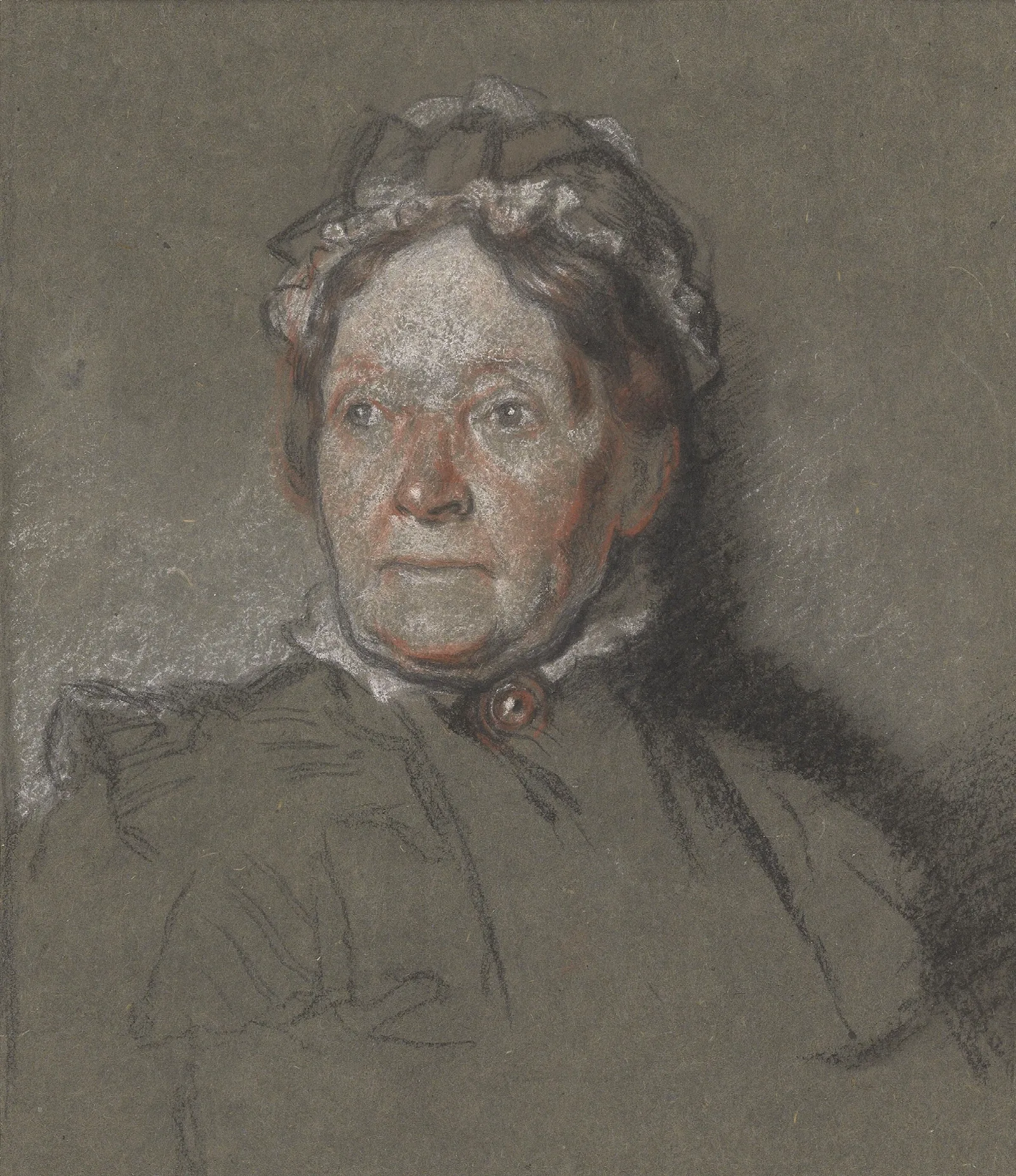 Portrait Of Annie The Artists Mother Wall Art by William Orpen - Canvas Print