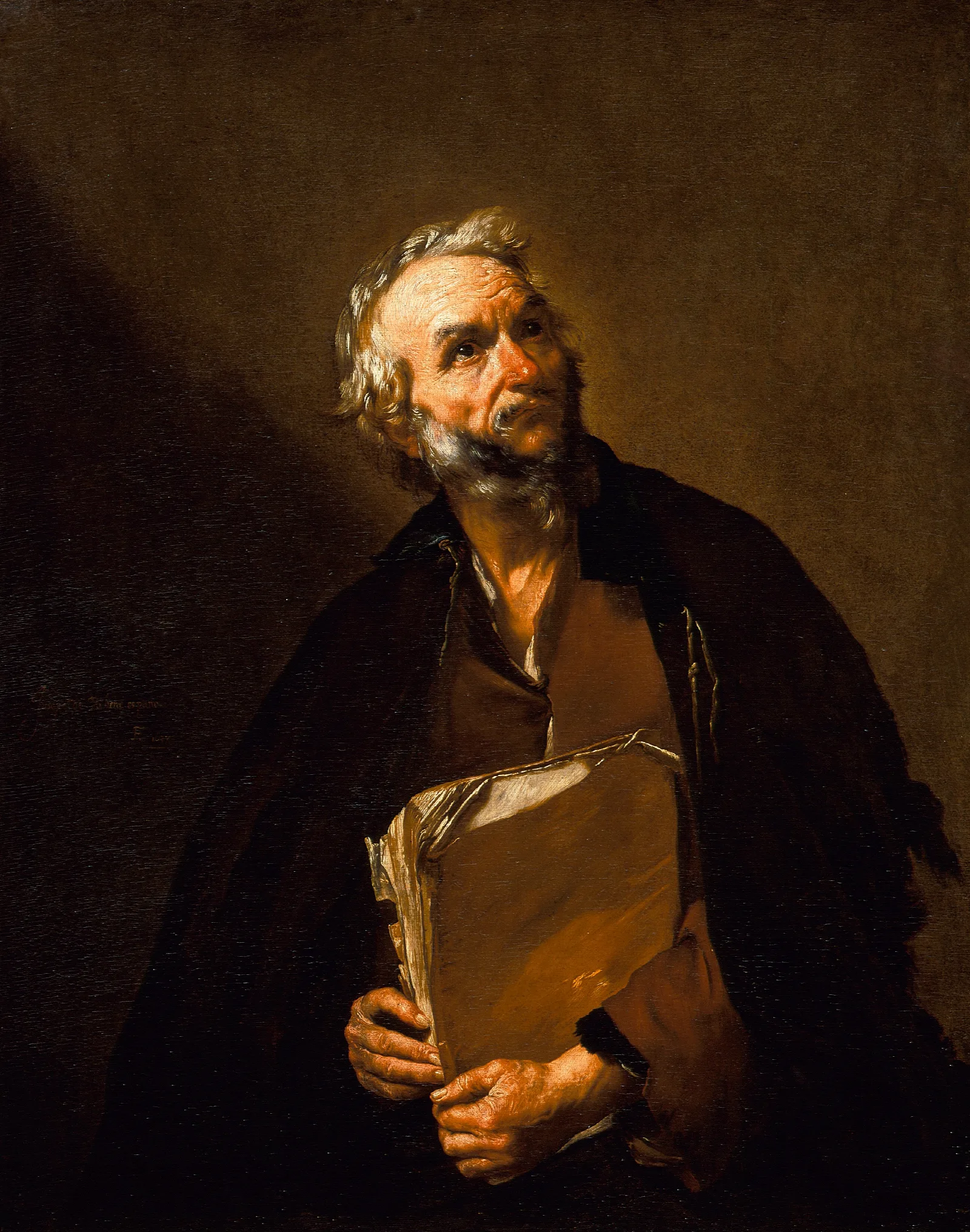A Philosopher Wall Art by Jusepe de Ribera - Canvas Print